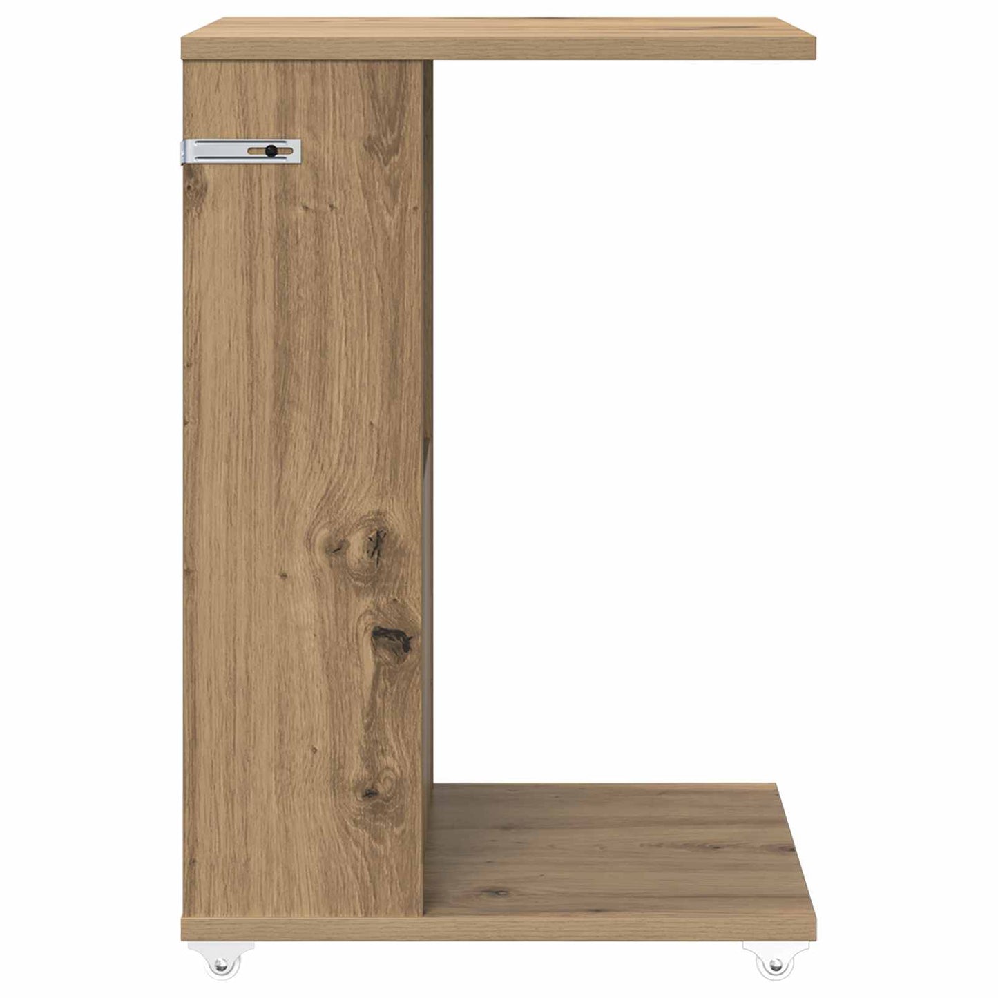 Sidetabell med hjul Artisan Eik 40 x 35 x 60 cm Konstruert tre