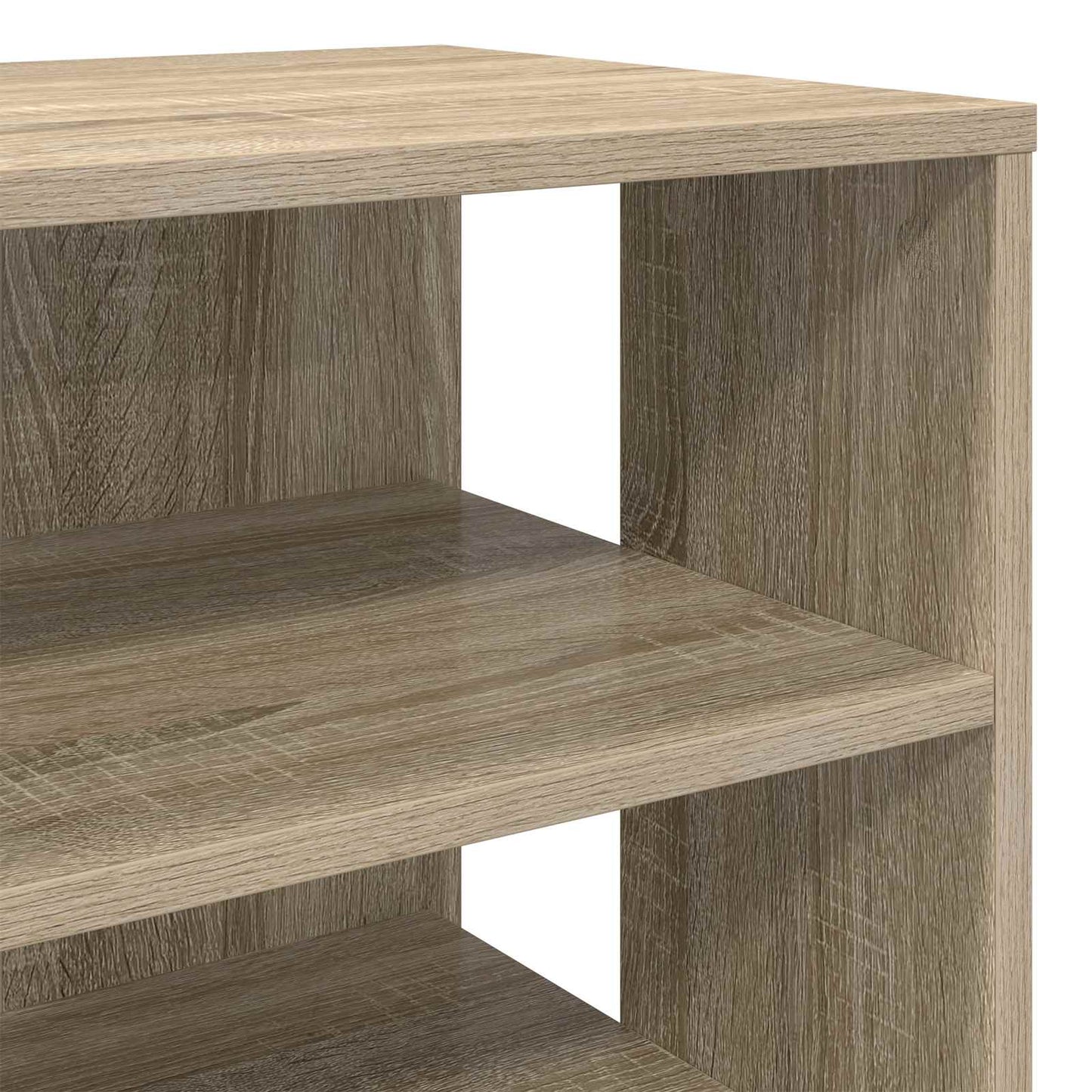 Sko Skap med hylle med lagring 2 pcs Sonoma eik Konstruert tre