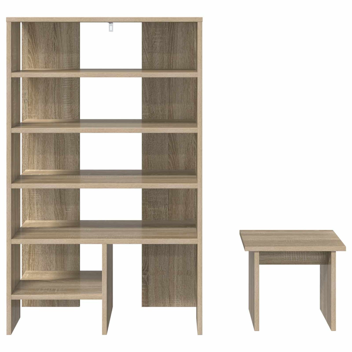 Sko Skap med hylle med lagring 2 pcs Sonoma eik Konstruert tre