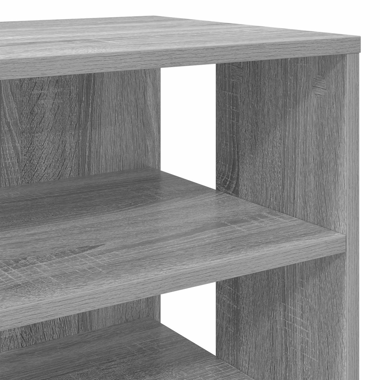 Sko Skap med hylle med lagring 2 pcs Grå Sonoma Konstruert tre
