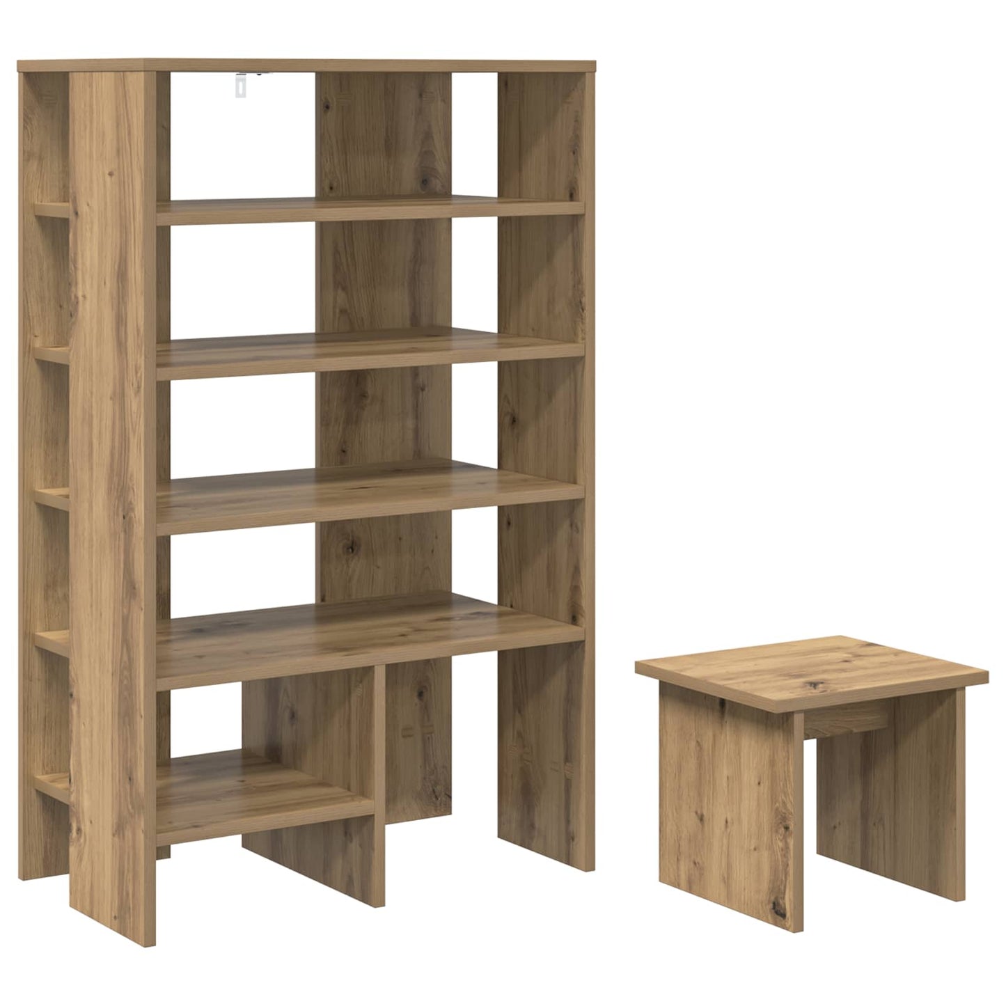 Sko Skap med hylle med lagring 2 pcs Artisan Eik Konstruert tre