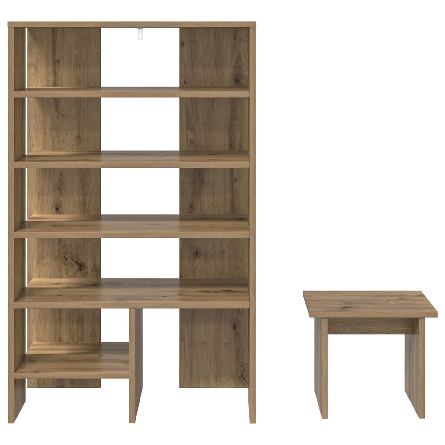 Sko Skap med hylle med lagring 2 pcs Artisan Eik Konstruert tre