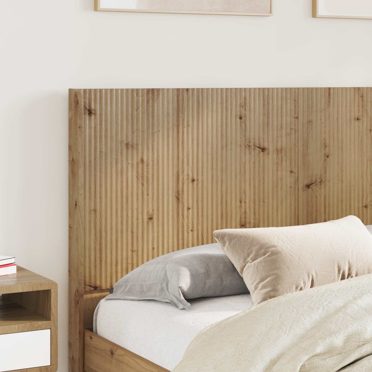 Sengramme med oppbevaring og hodegavl Artisan eik 120 x 190 cm