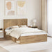 Sengramme med oppbevaring og hodegavl Artisan eik 120 x 190 cm