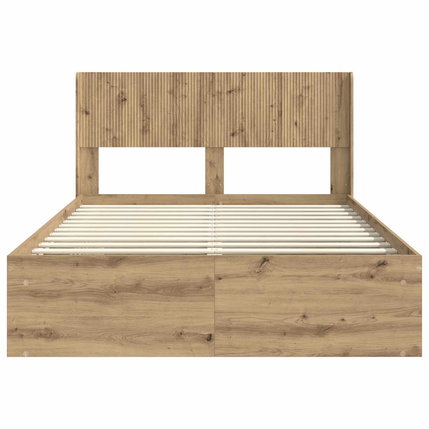 Sengramme med oppbevaring og hodegavl Artisan eik 120 x 190 cm