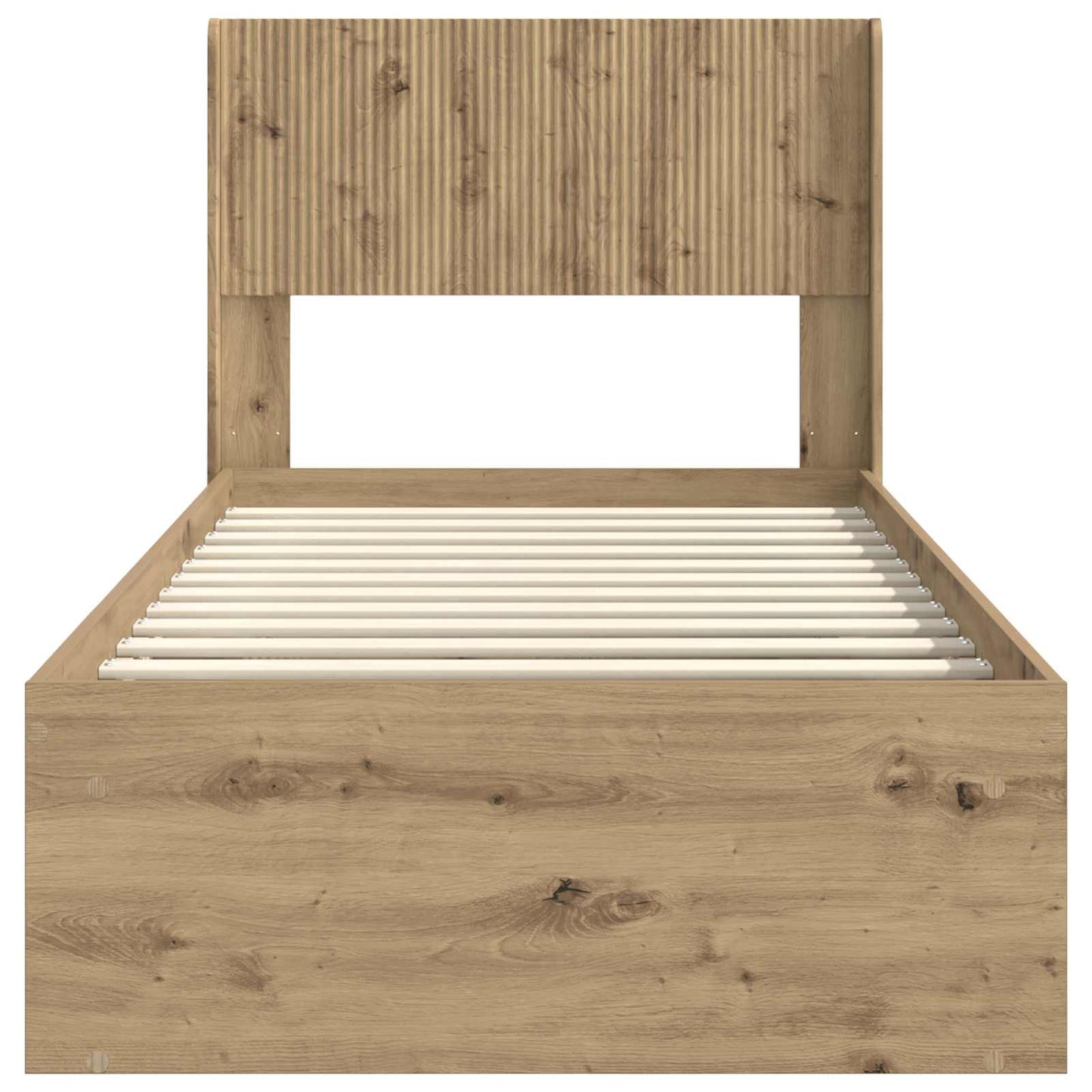 Sengramme med oppbevaring og hodegavl Artisan eik 100 x 200 cm