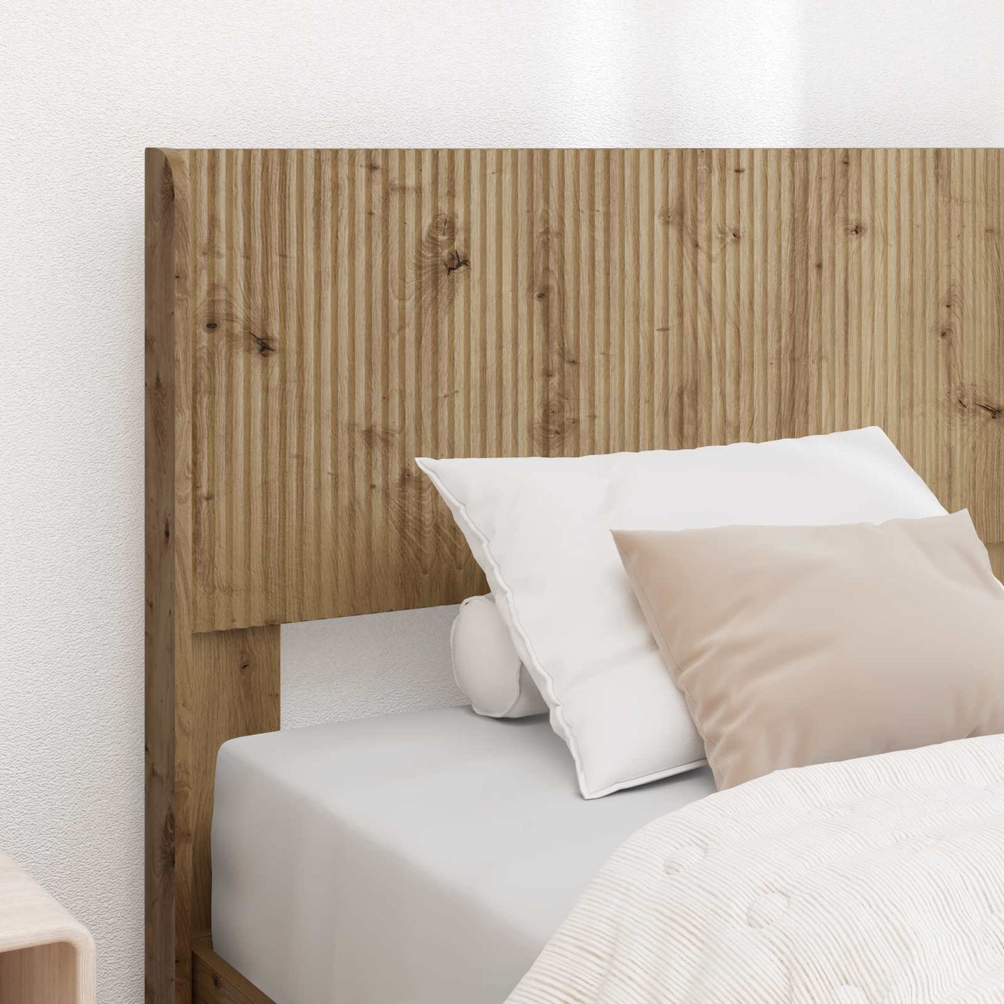 Sengramme med oppbevaring og hodegavl Artisan eik 100 x 200 cm