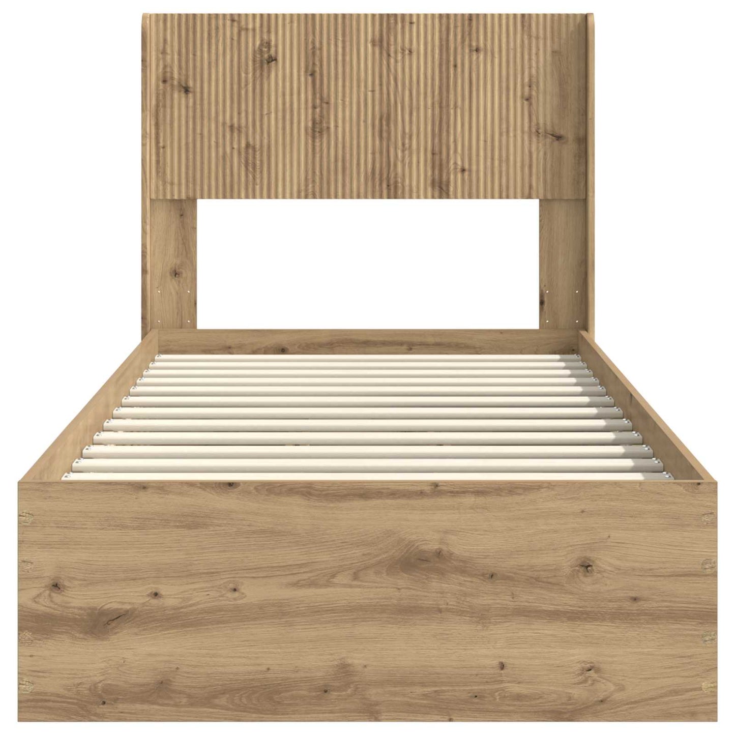 Sengramme med oppbevaring og hodegavl Artisan eik 100 x 200 cm