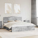 Sengestamme med hodegjerde Betong 180 x 200 cm Massiv furu