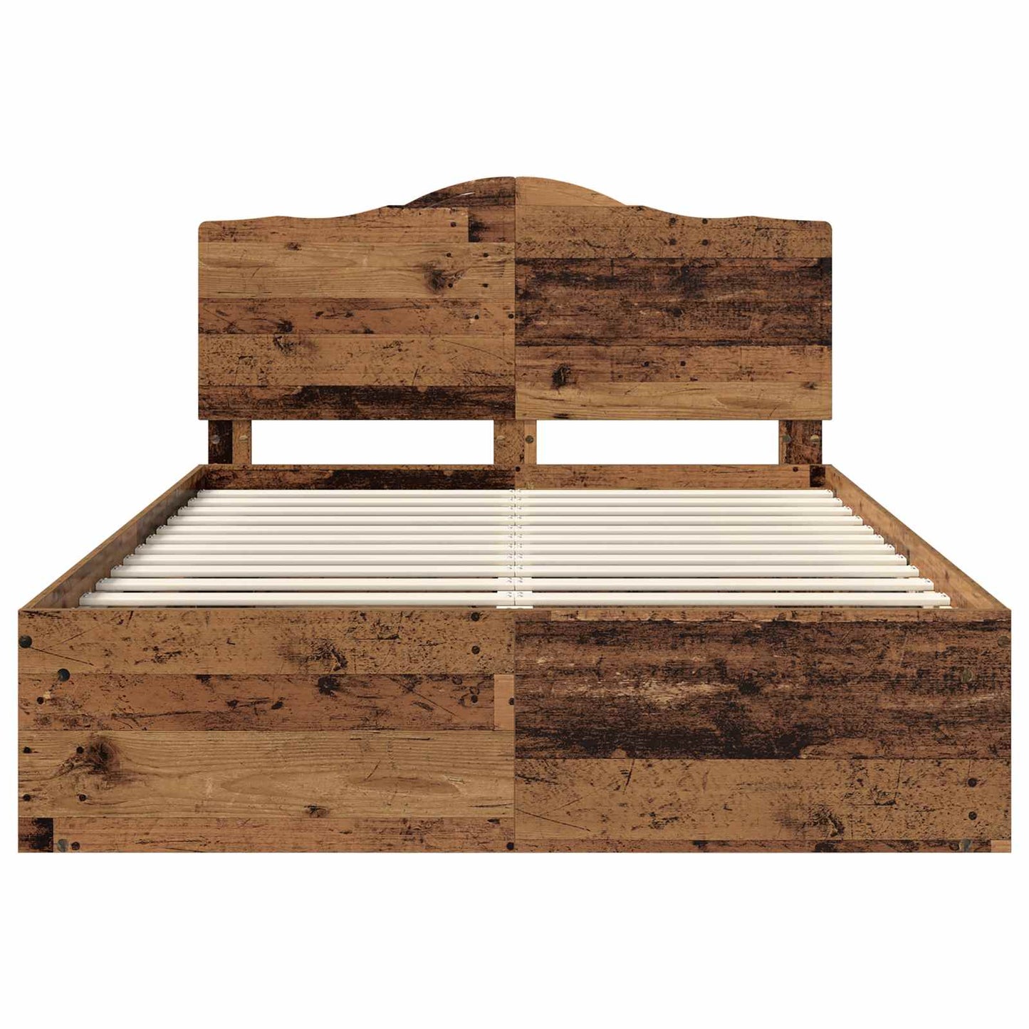 Sengestamme med hodegjerde Gammelt tre 150 x 200 cm Massiv furu