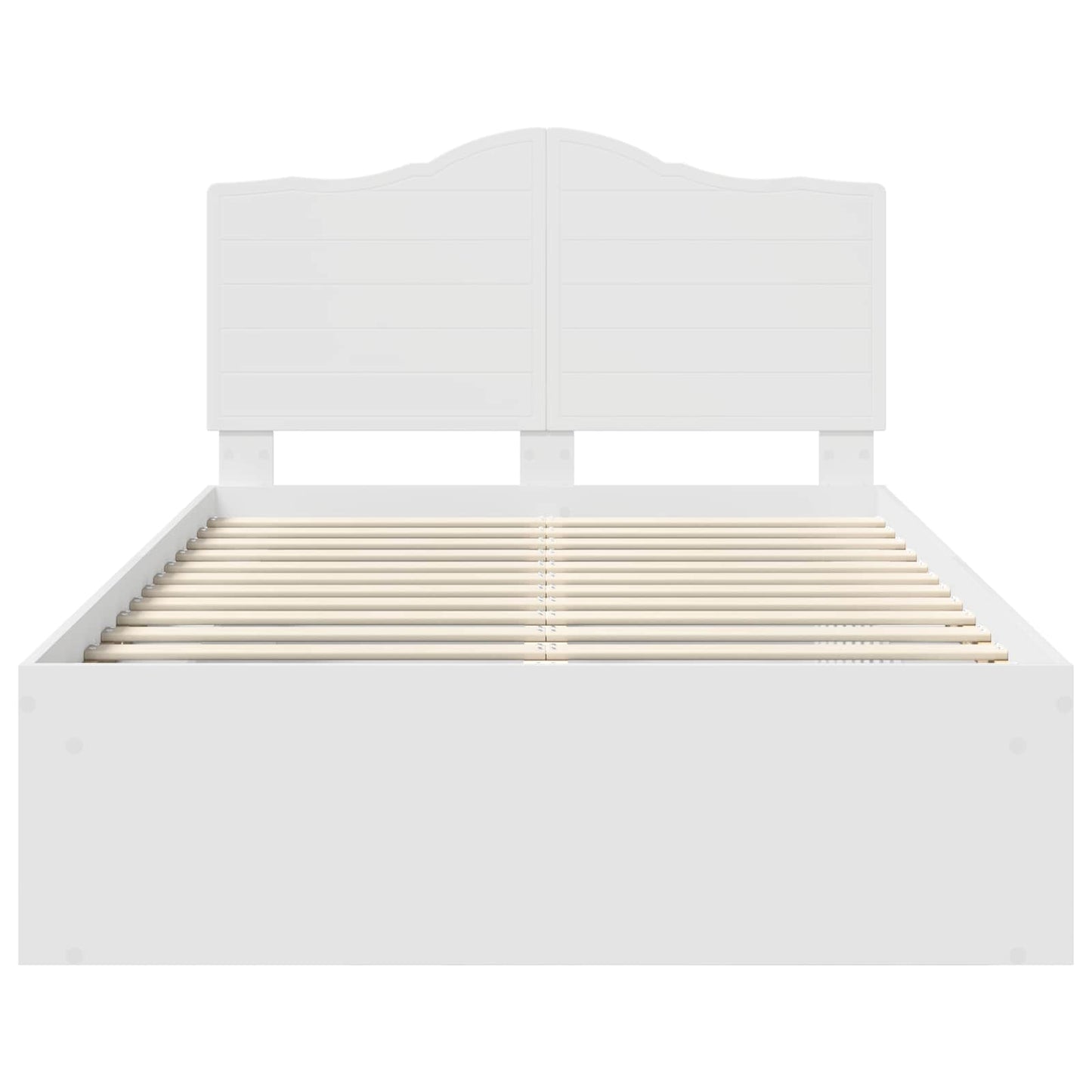 Sengestamme med hodegjerde Hvit 120 x 200 cm Massiv furu