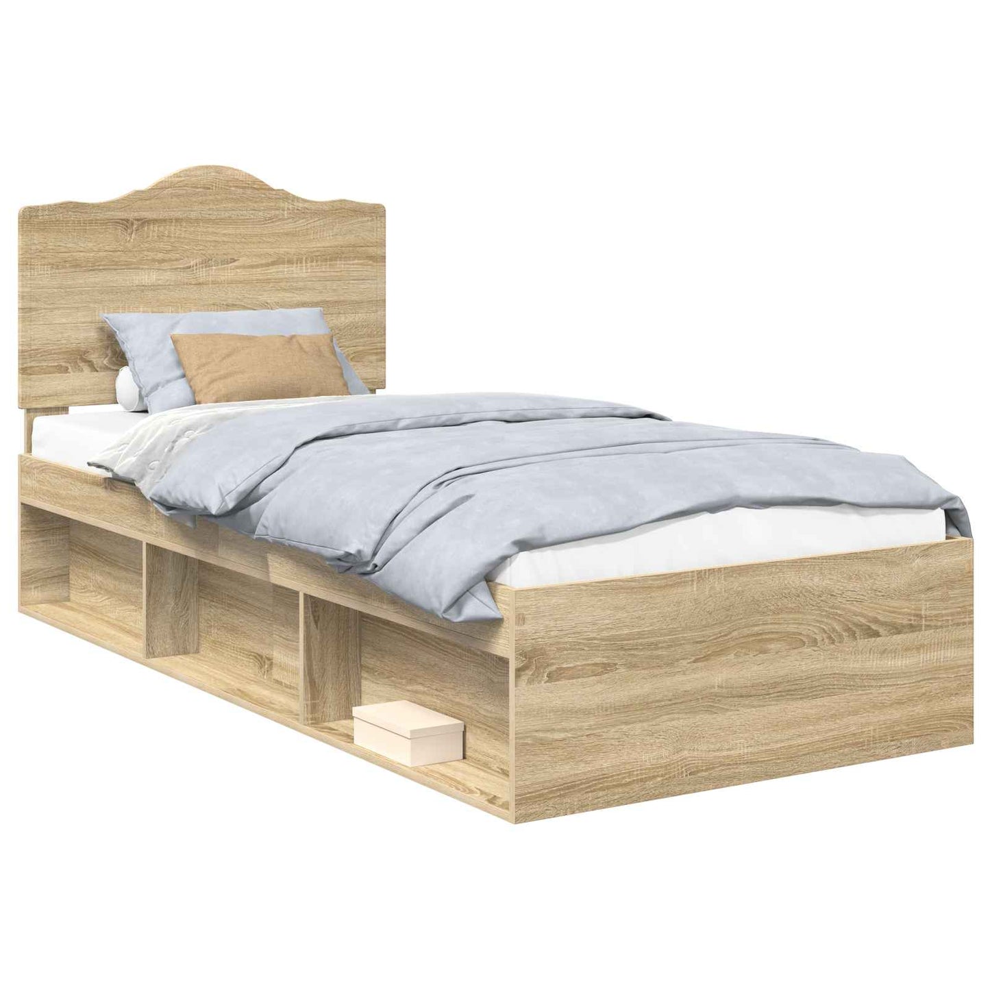Sengestamme med hodegjerde Sonoma 90 x 190 cm Massiv furu