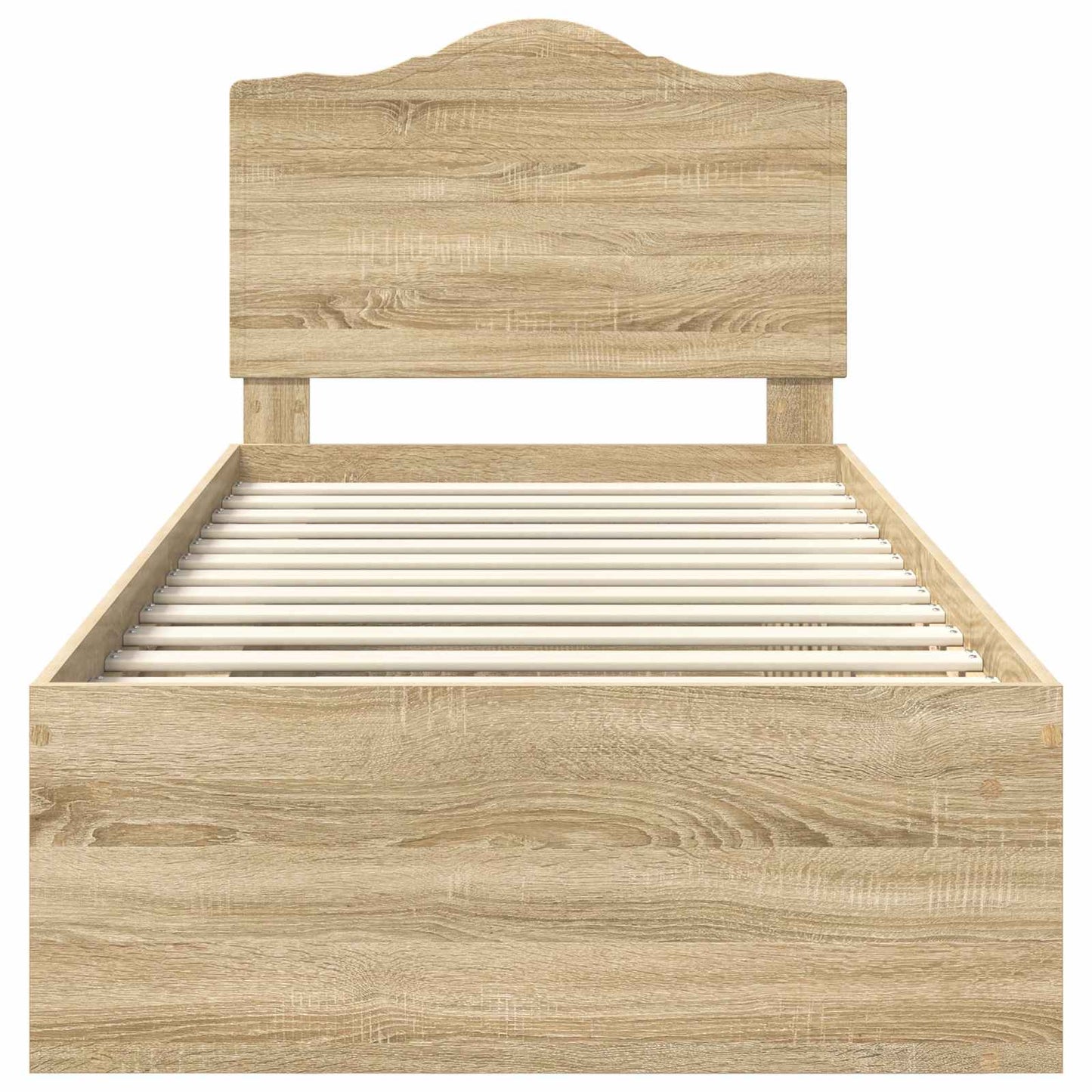 Sengestamme med hodegjerde Sonoma eik 75 x 190 cm Massiv furu