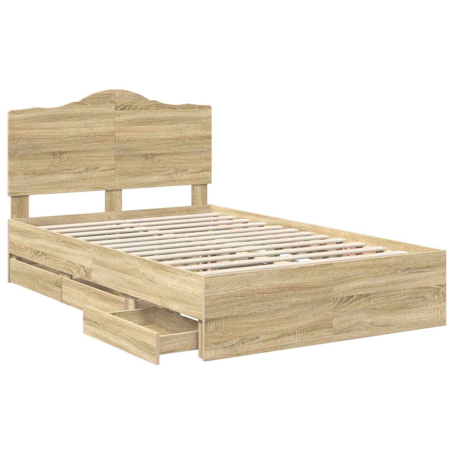 Sengestamme med skuff Sonoma eik 120 x 190 cm Ingeniørtre