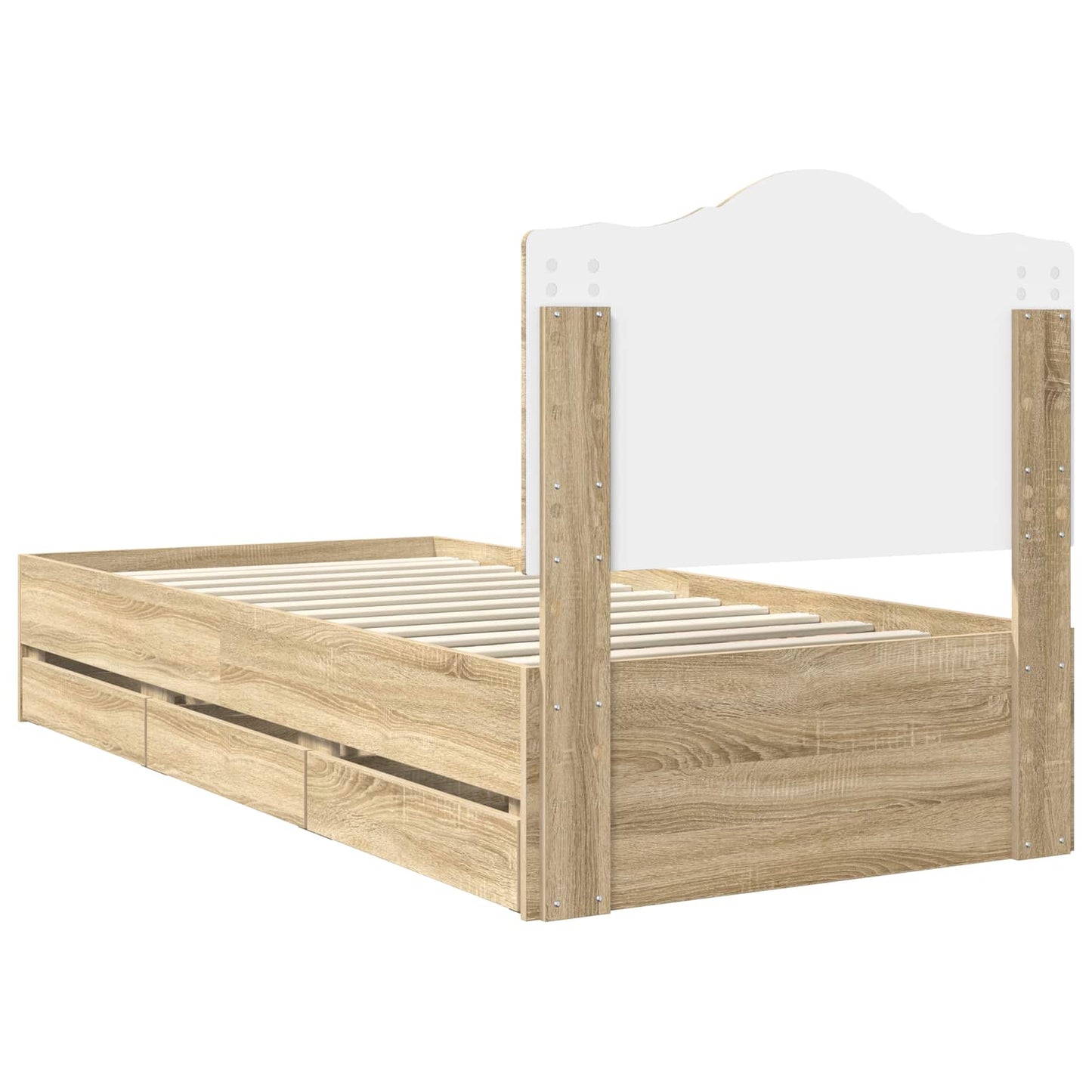 Sengestamme med skuff Sonoma eik 75 x 190 cm Ingeniørtre