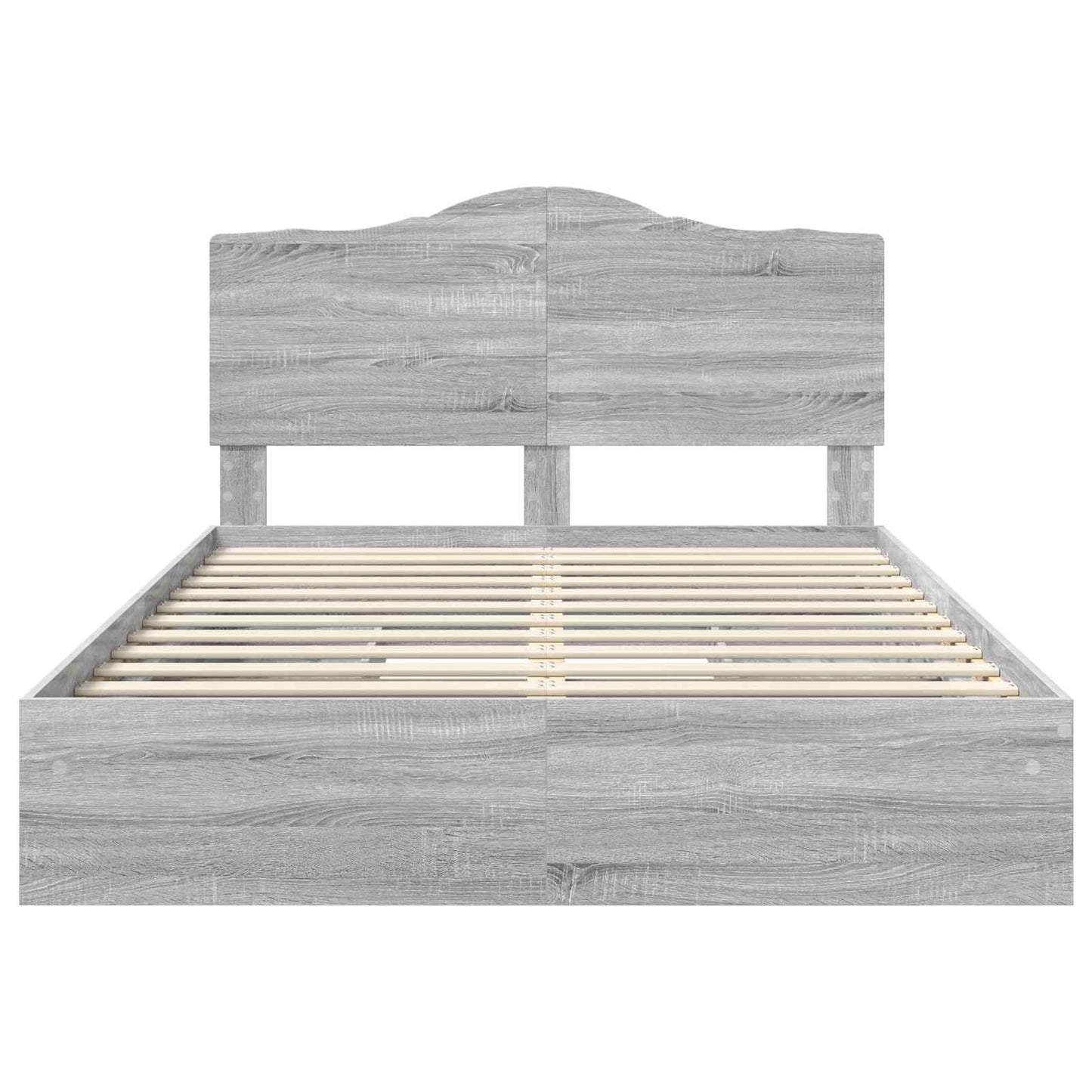 Seng med Oppbevaring Grå Sonoma 150 x 200 cm Konstruert tre