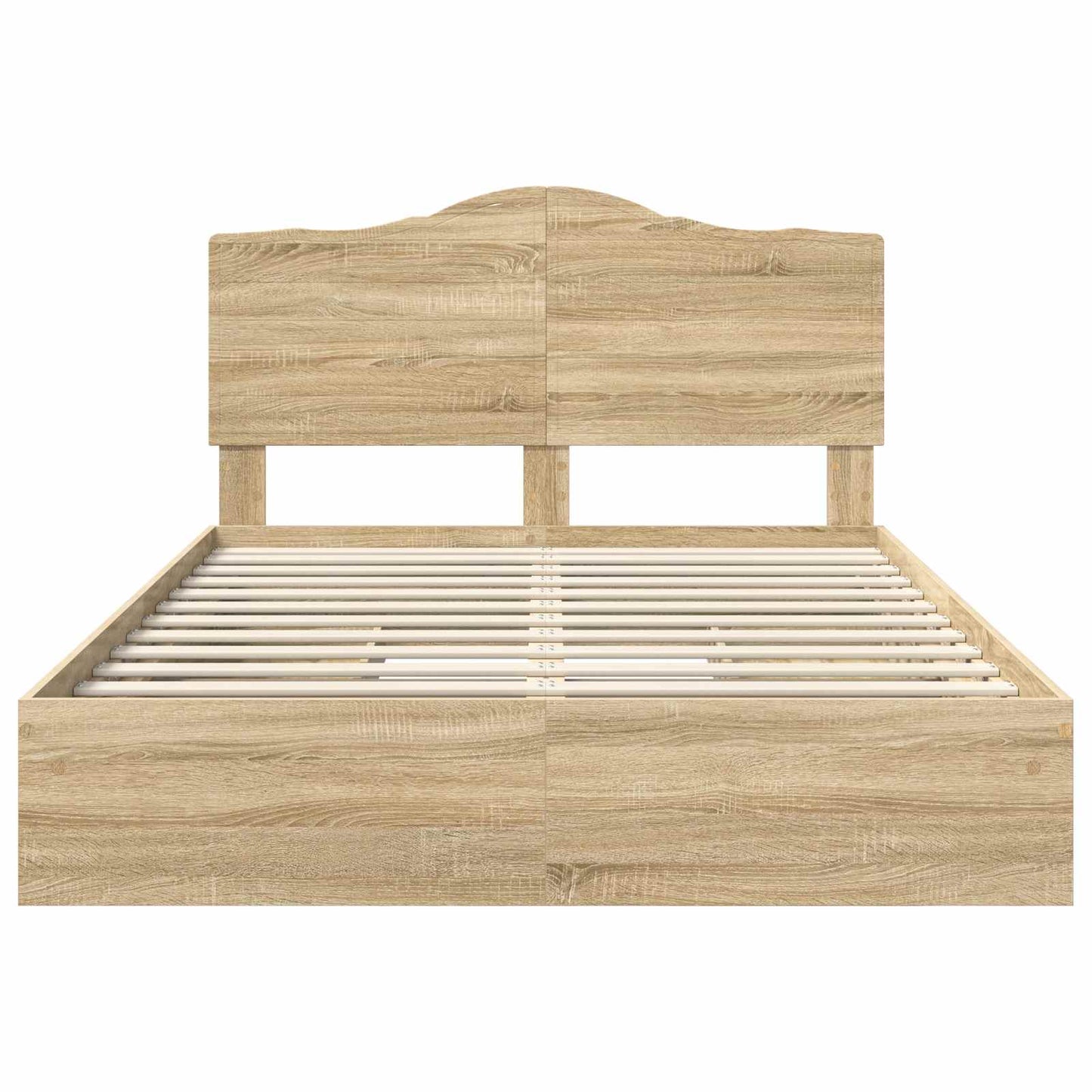 Seng med Oppbevaring Sonoma eik 140 x 200 cm Konstruert tre