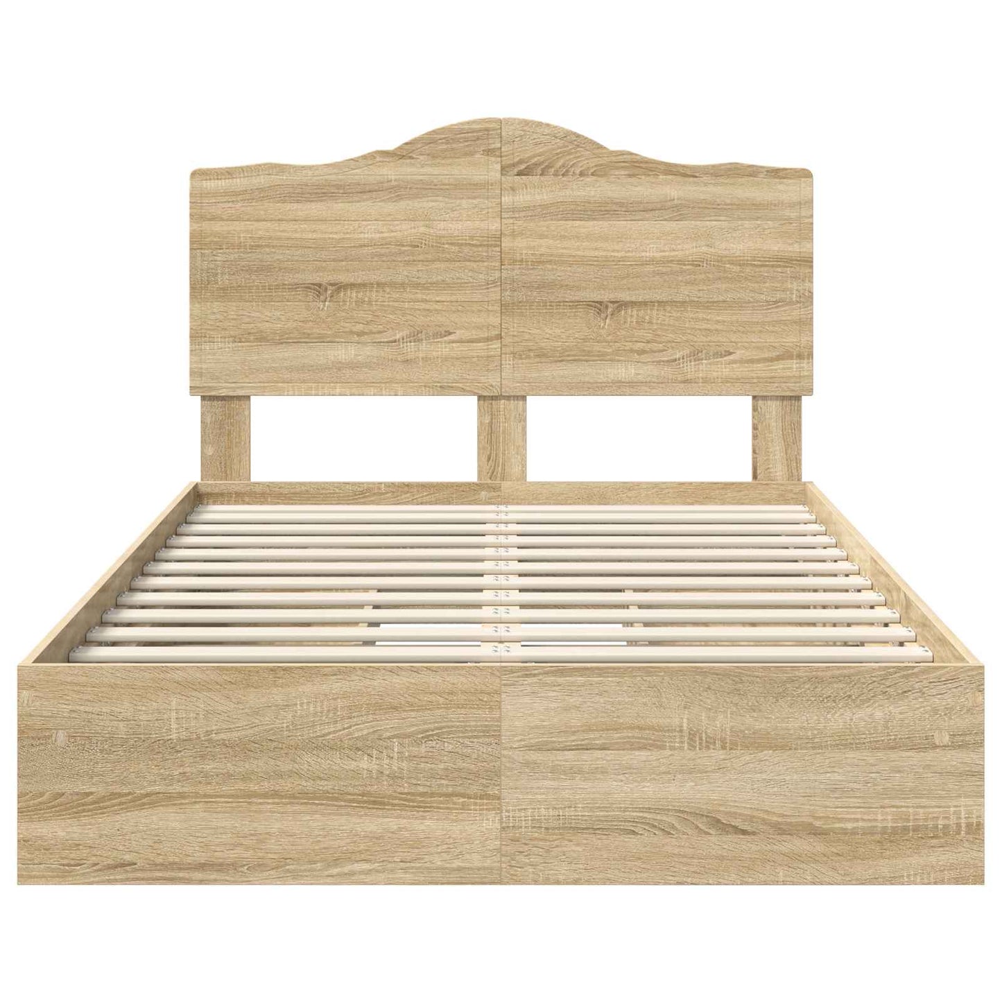 Seng med Oppbevaring Sonoma eik 135 x 190 cm Konstruert tre