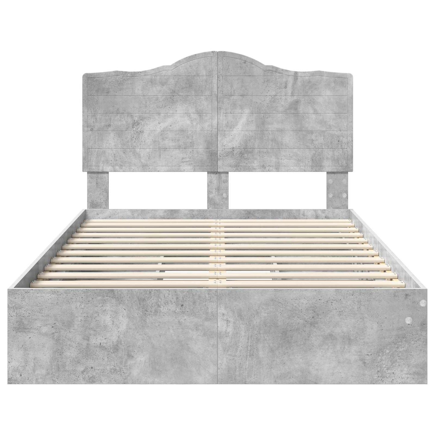 Seng med Oppbevaring Betonggrå 135 x 190 cm Konstruert tre