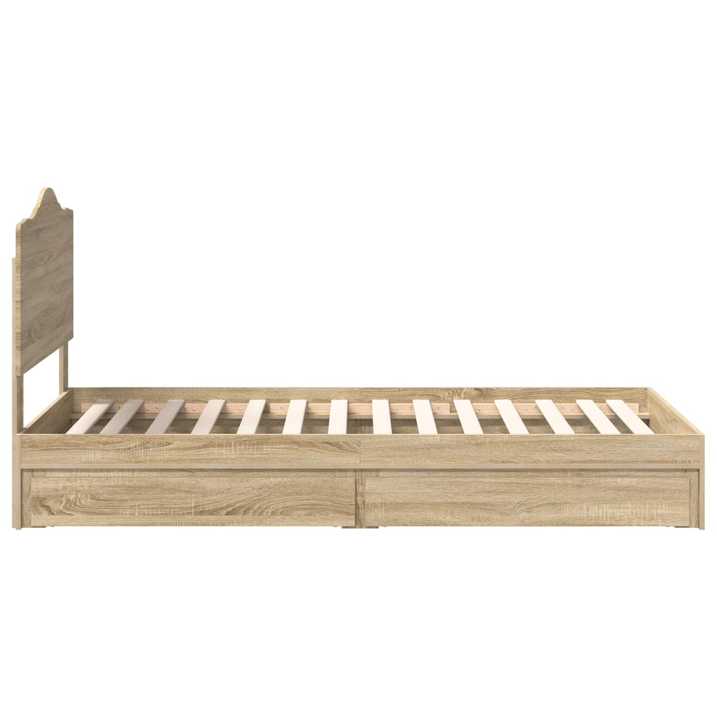 Seng med Oppbevaring Sonoma eik 70 x 190 cm Konstruert tre
