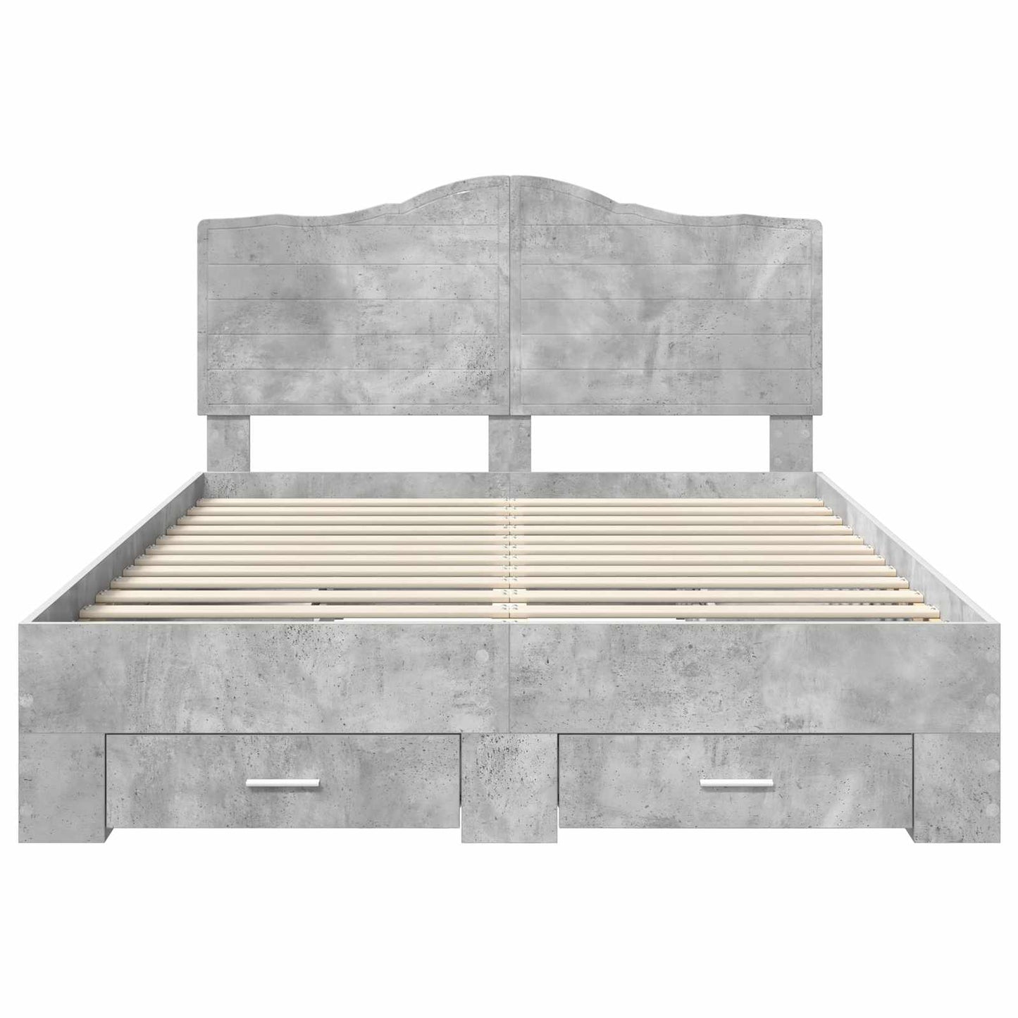 Sengestamme med skuff Betonggrå 140 x 200 cm Konstruert tre