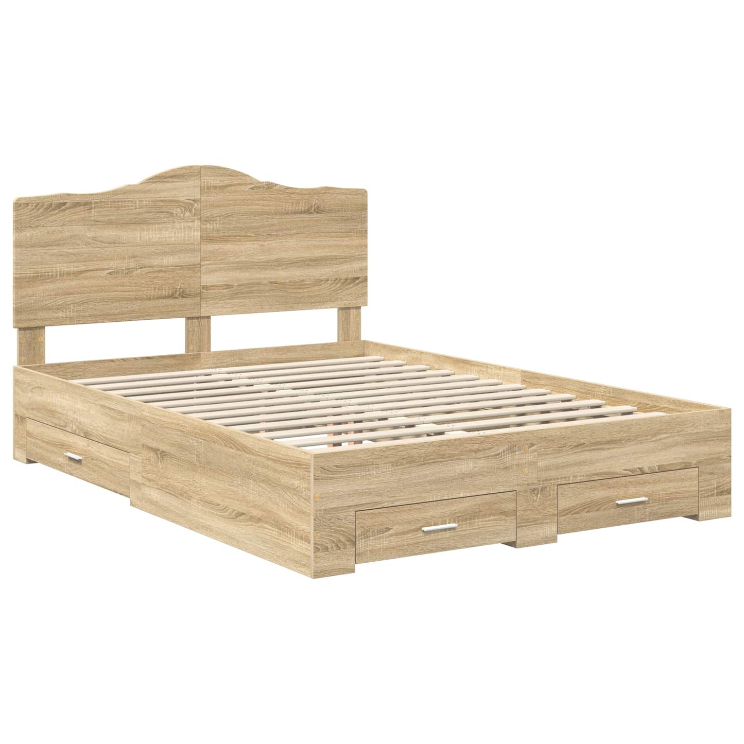 Sengestamme med skuff Sonoma eik 140 x 190 cm Konstruert tre