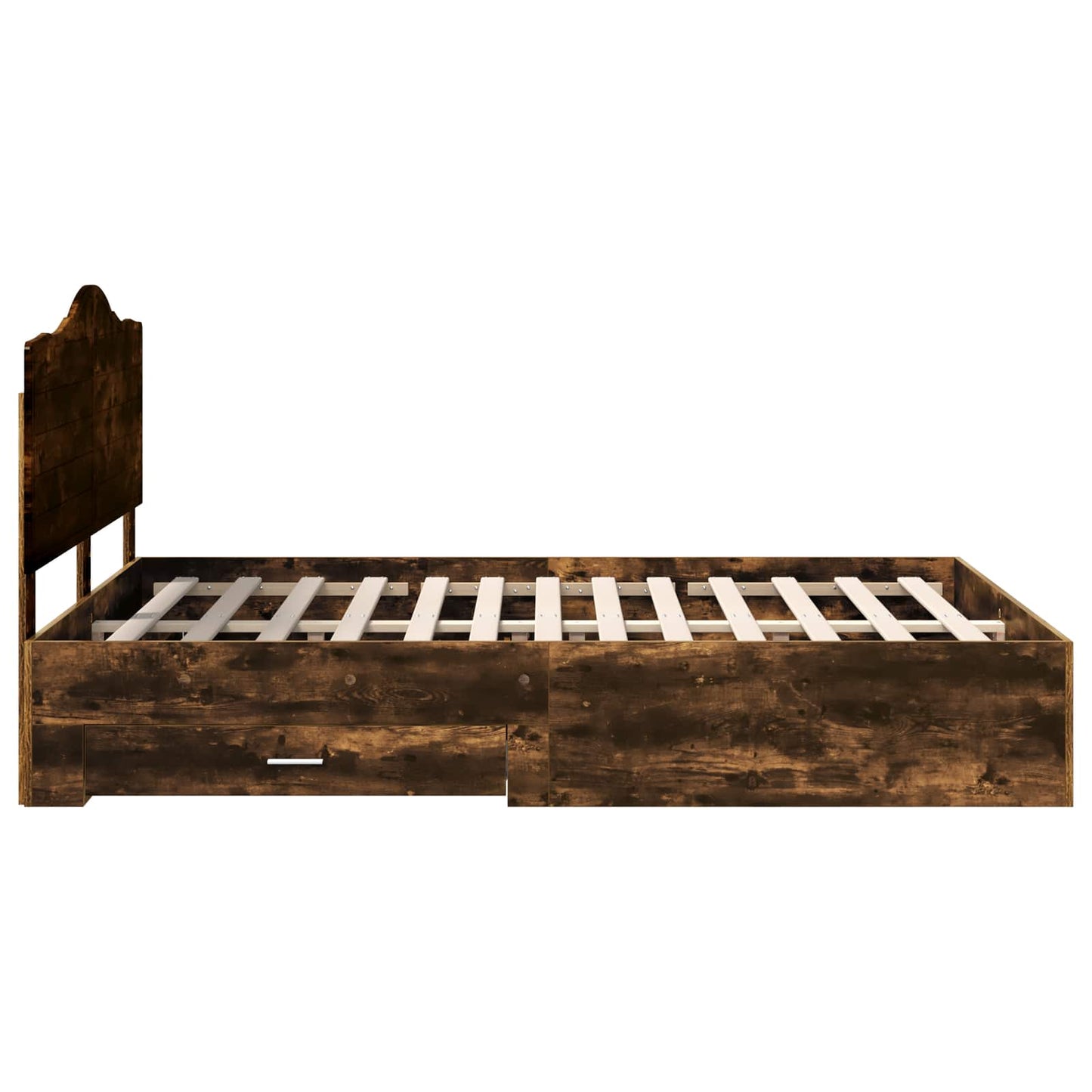 Sengestamme med hodegjerde Røkt eik 140 x 190 cm Konstruert tre