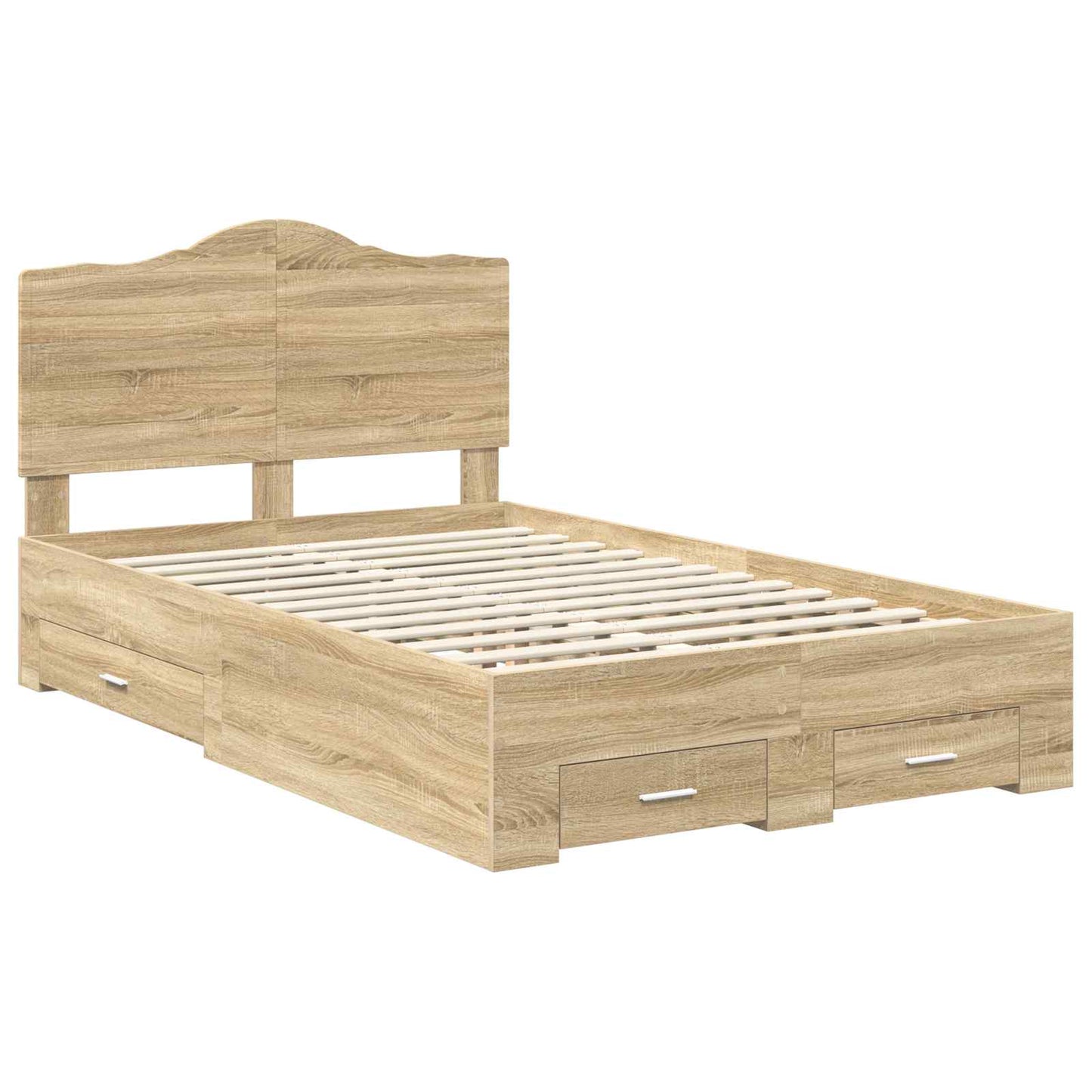 Sengestamme med skuff Sonoma eik 135 x 190 cm Konstruert tre