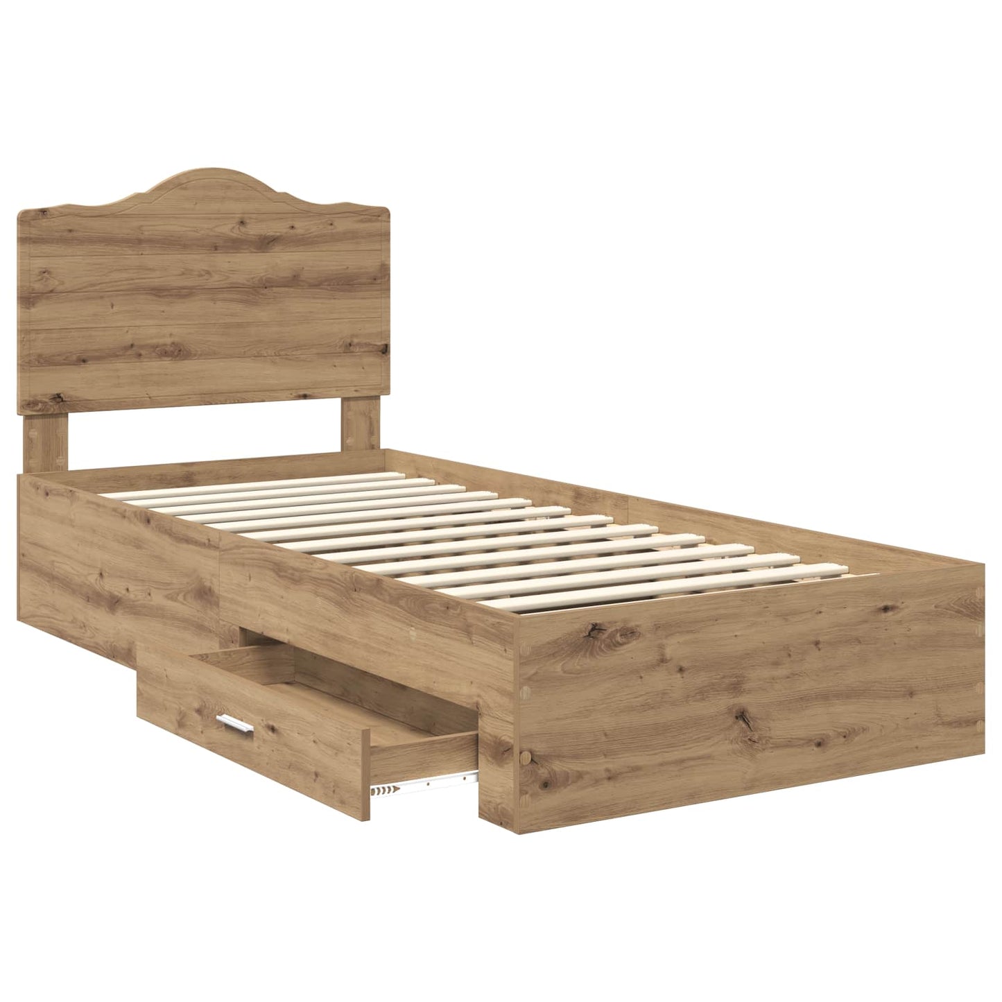 Sengestamme med skuff Artisan Eik 100 x 200 cm Konstruert tre