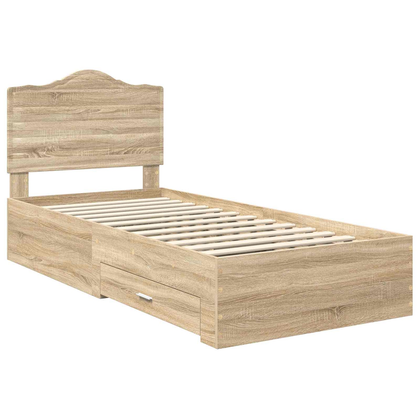 Sengestamme med skuff Sonoma eik 90 x 200 cm Konstruert tre
