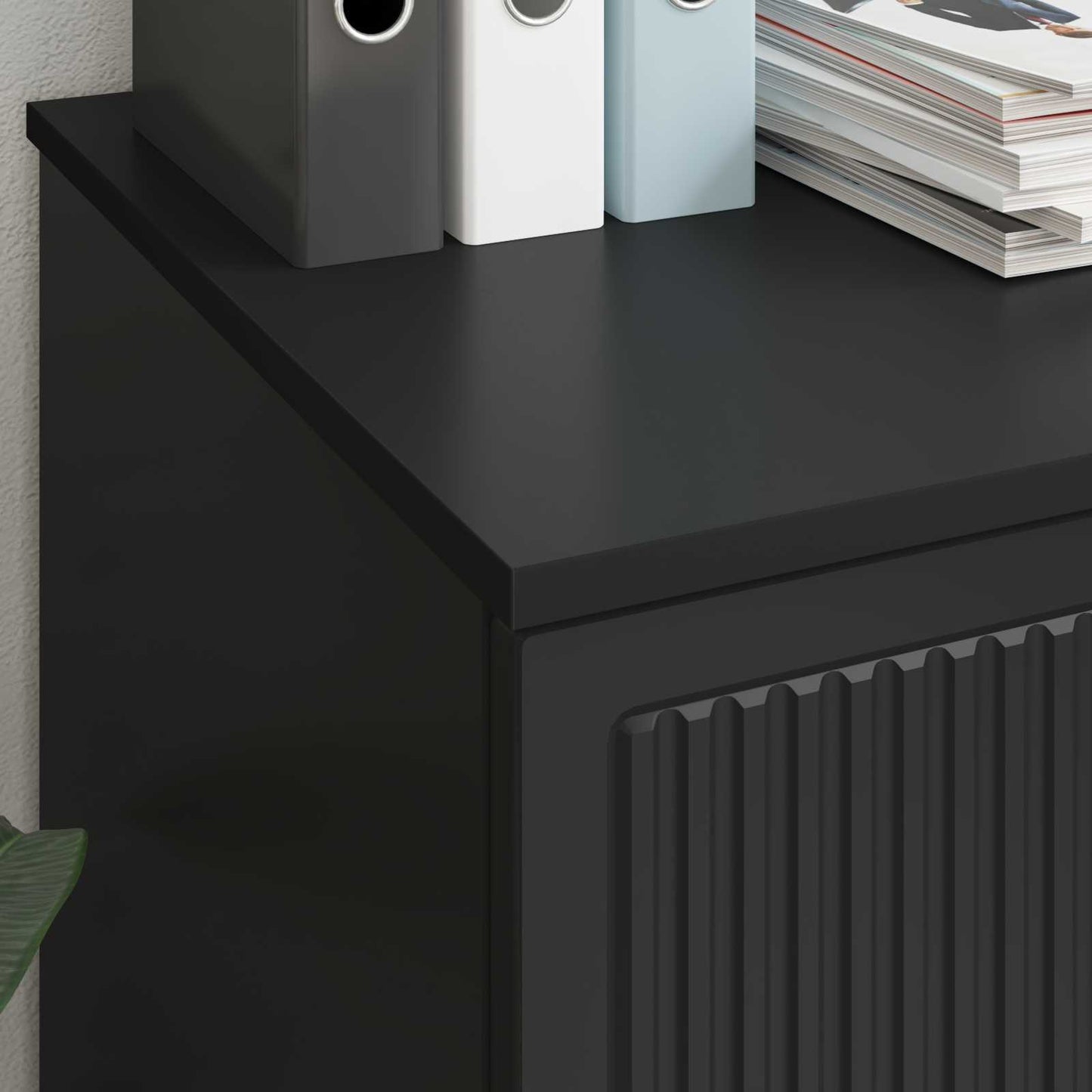 Skrivebord Svart Konstruert tre 142,5 x 50 x 75 cm