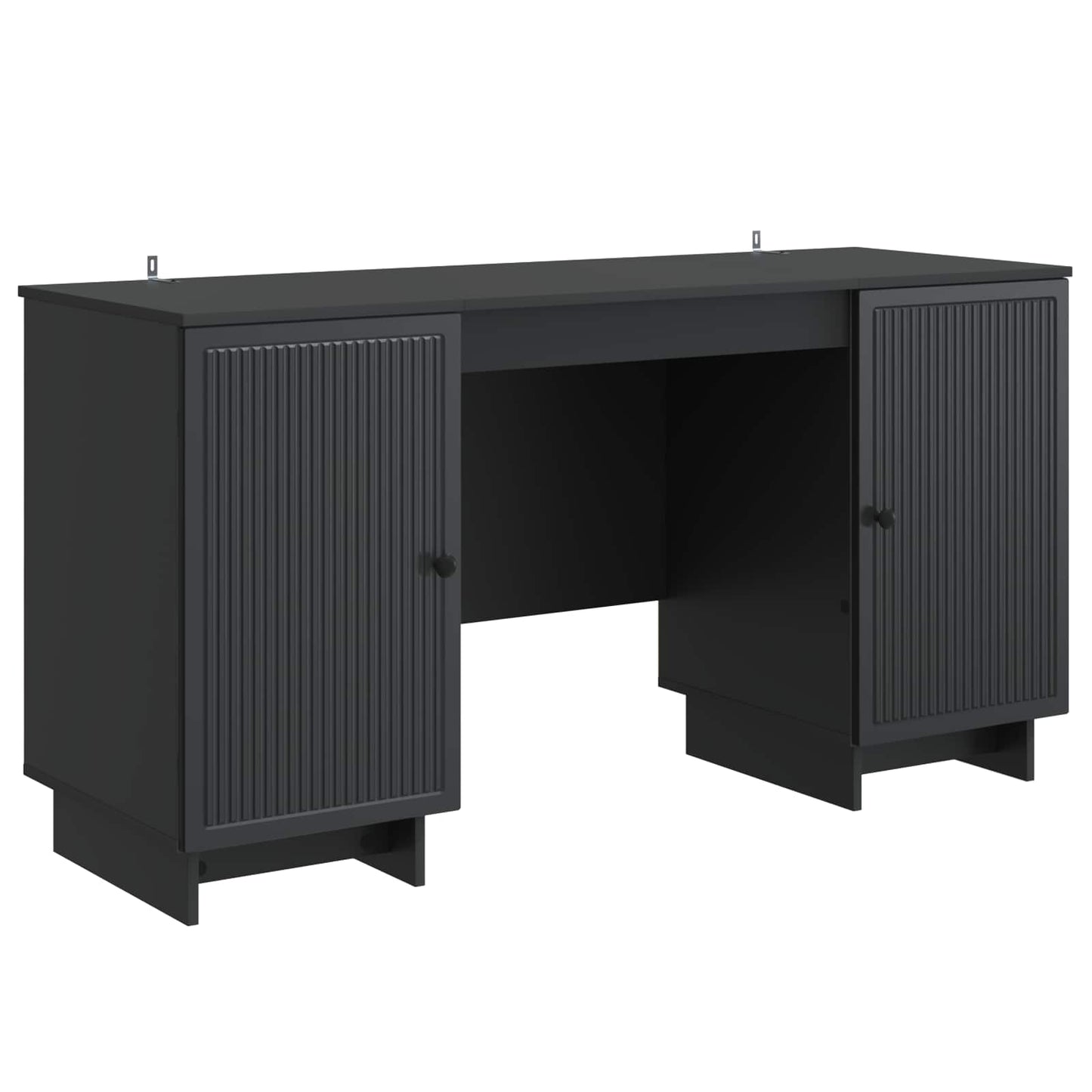 Skrivebord Svart Konstruert tre 142,5 x 50 x 75 cm