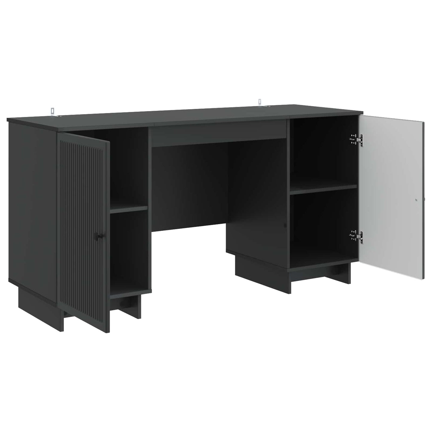 Skrivebord Svart Konstruert tre 142,5 x 50 x 75 cm