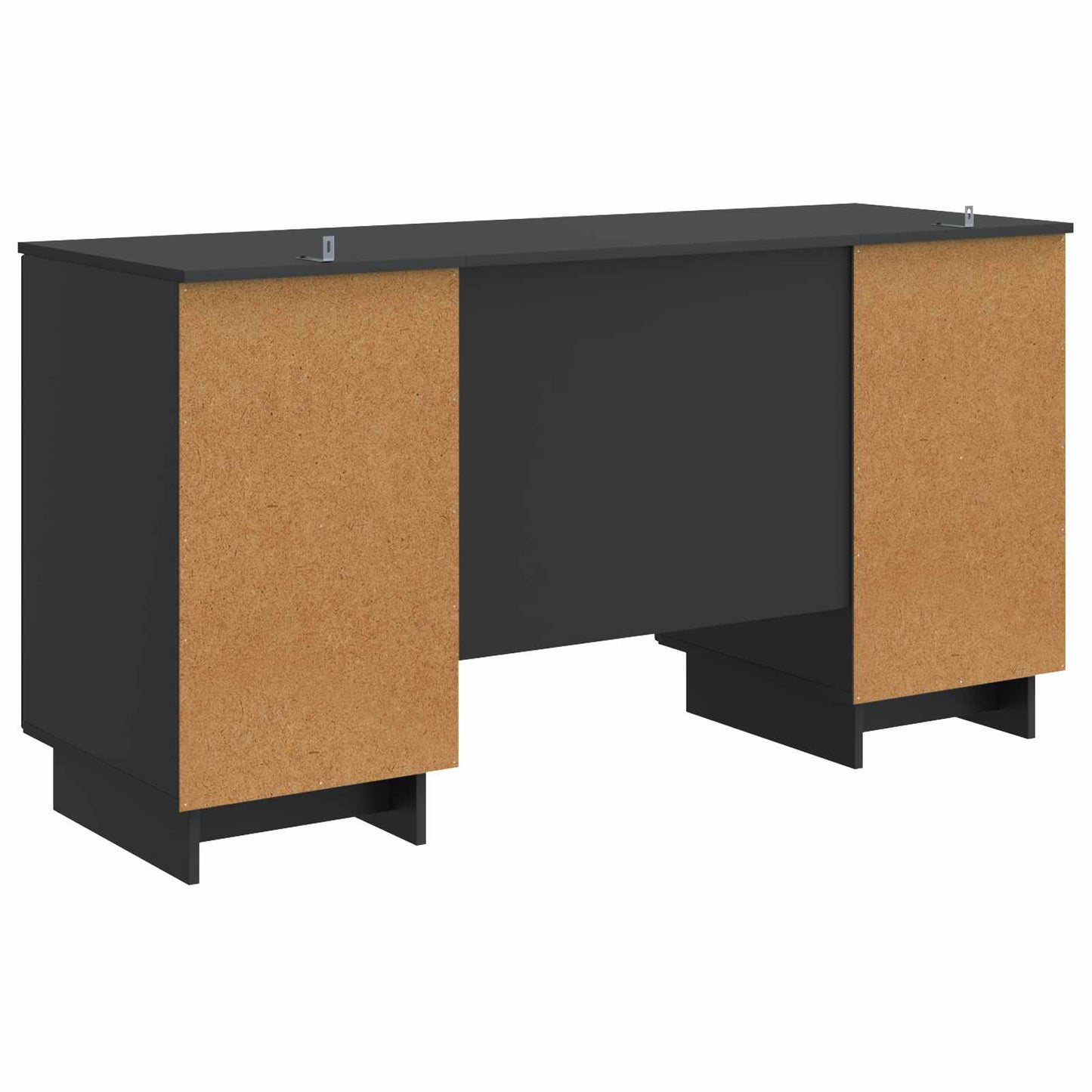Skrivebord Svart Konstruert tre 142,5 x 50 x 75 cm