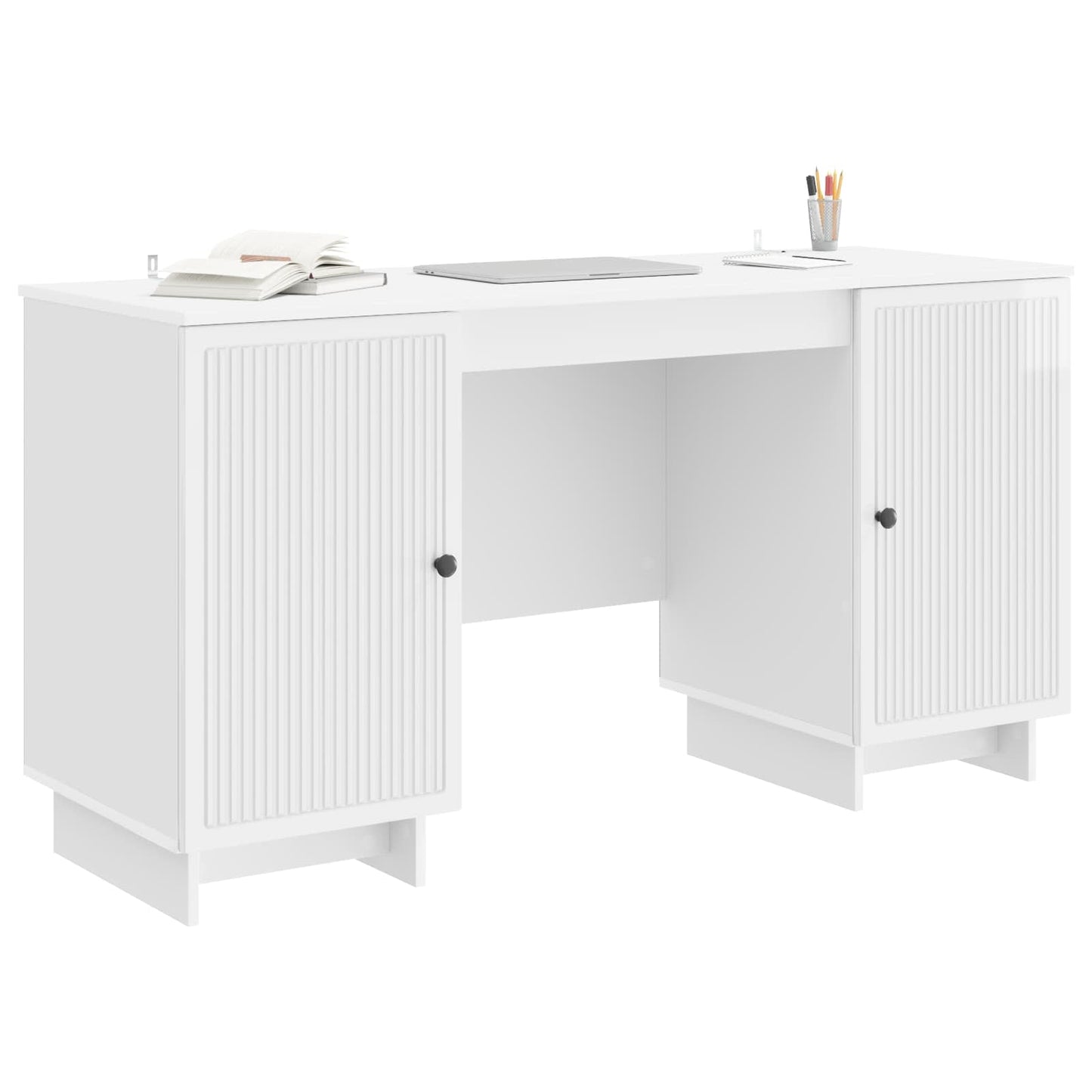 Skrivebord Høgglans hvit Konstruert tre 142,5 x 50 x 75 cm