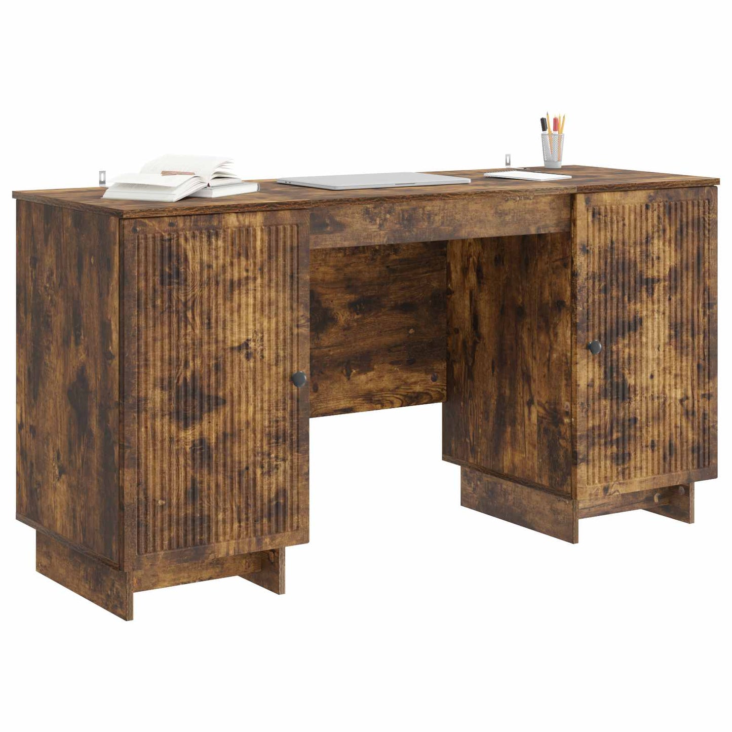 Skrivebord Røkt Eik Konstruert tre 142,5 x 50 x 75 cm