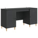Skrivebord med hylle Svart 142,5 x 50 x 75 cm Konstruert tre