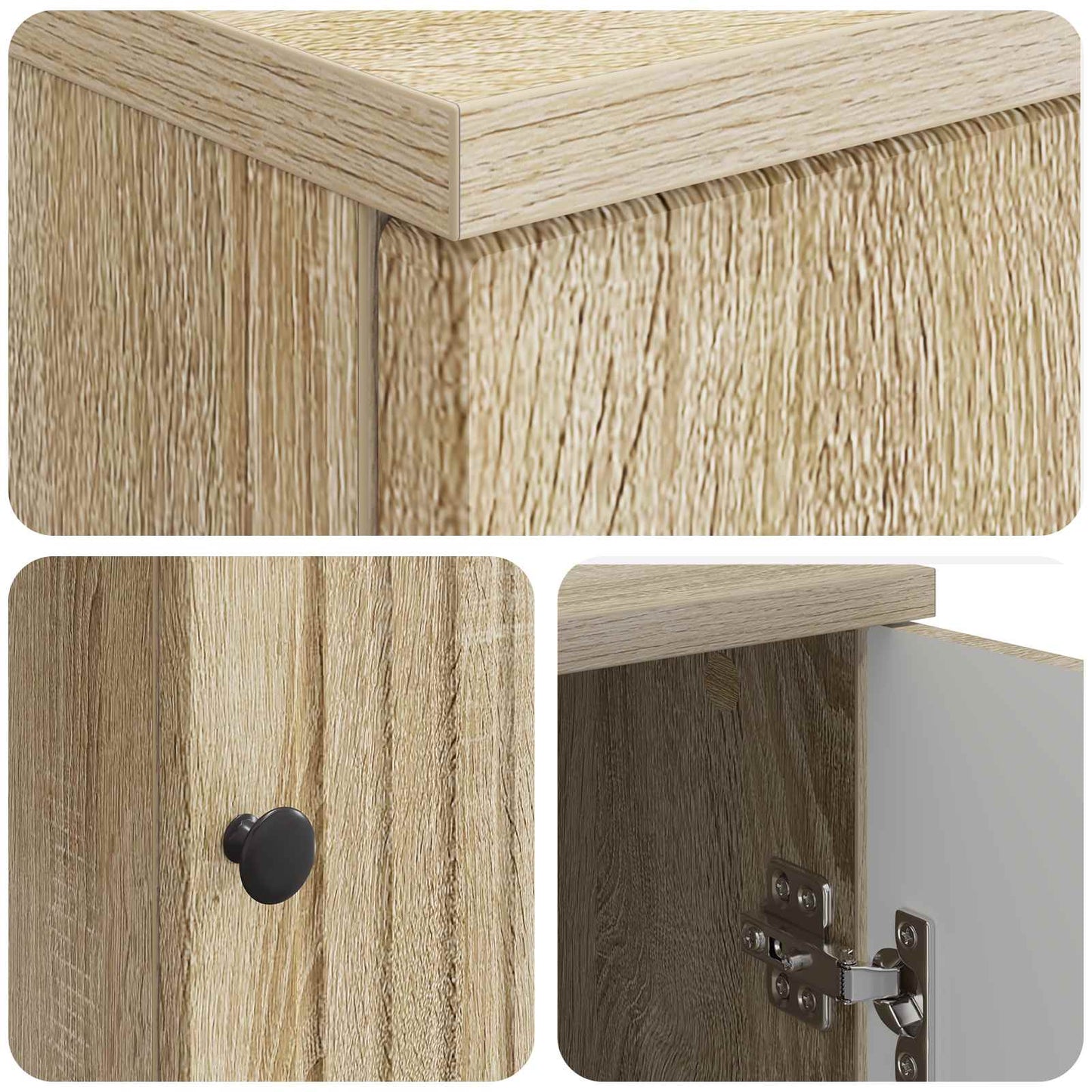 Skrivebord med hylle Sonoma 142,5 x 50 x 75 cm Konstruert tre