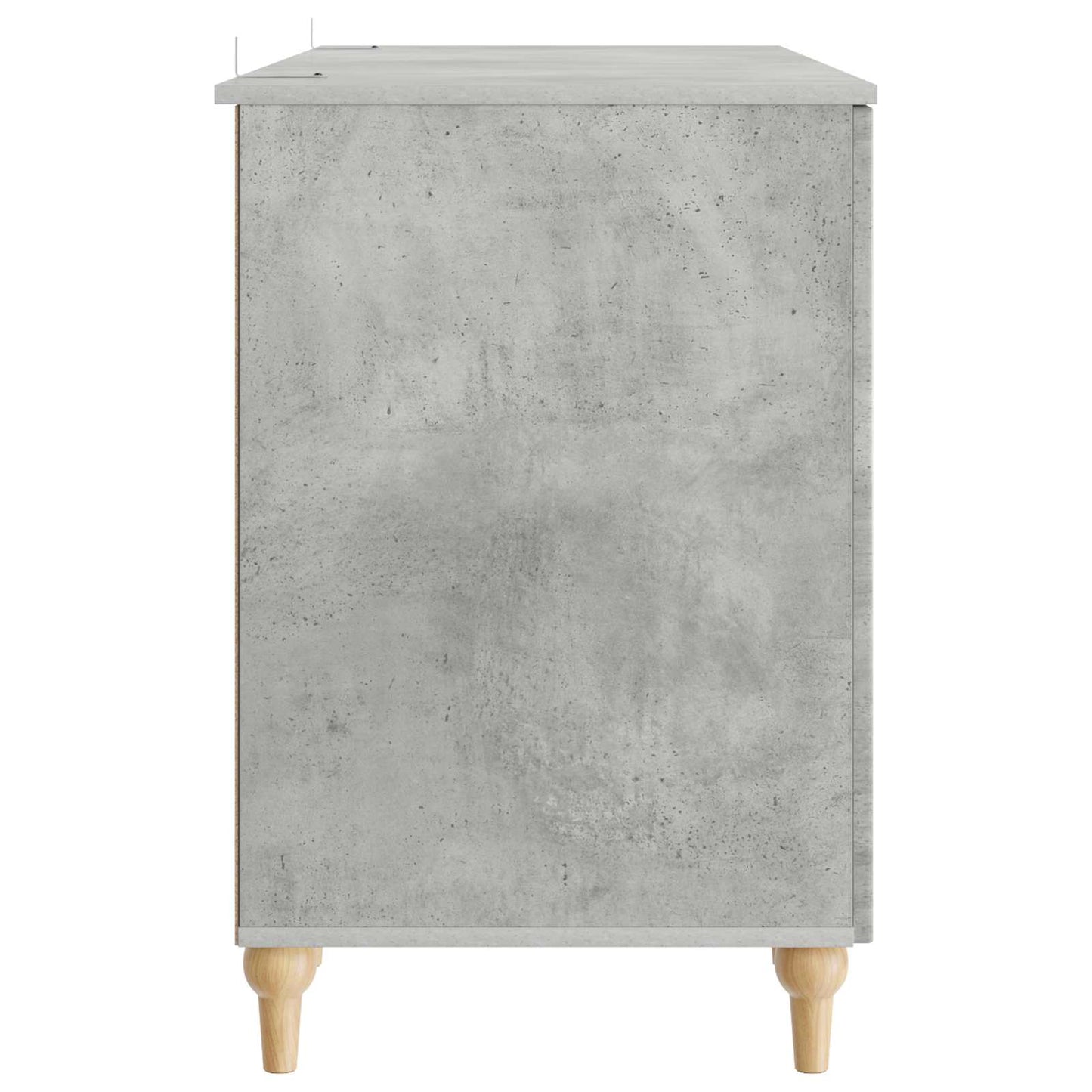 Skrivebord med dør Betonggrå 142,5 x 50 x 75 cm Konstruert tre