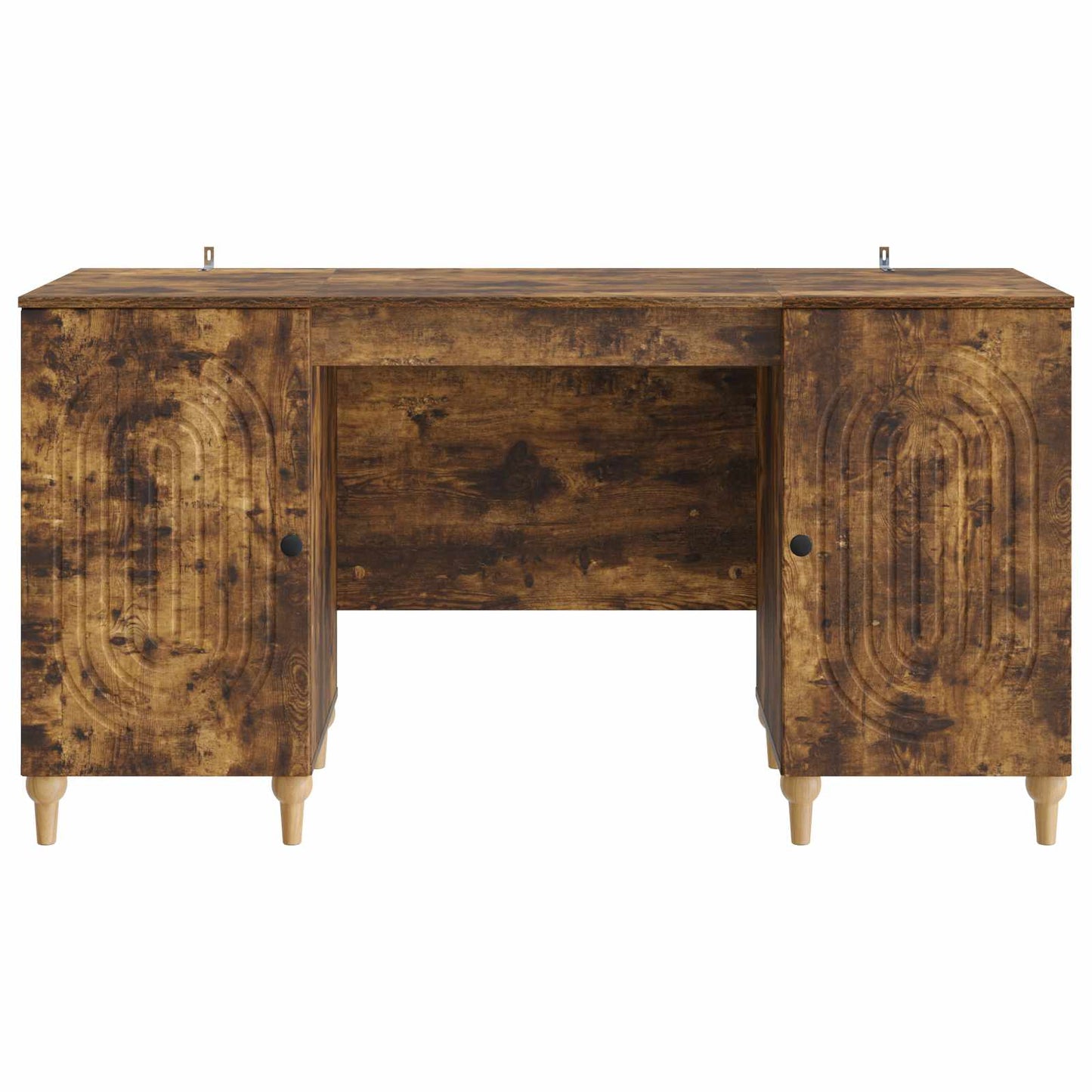 Skrivebord med hylle Røkt Eik 142,5 x 50 x 75 cm Konstruert tre