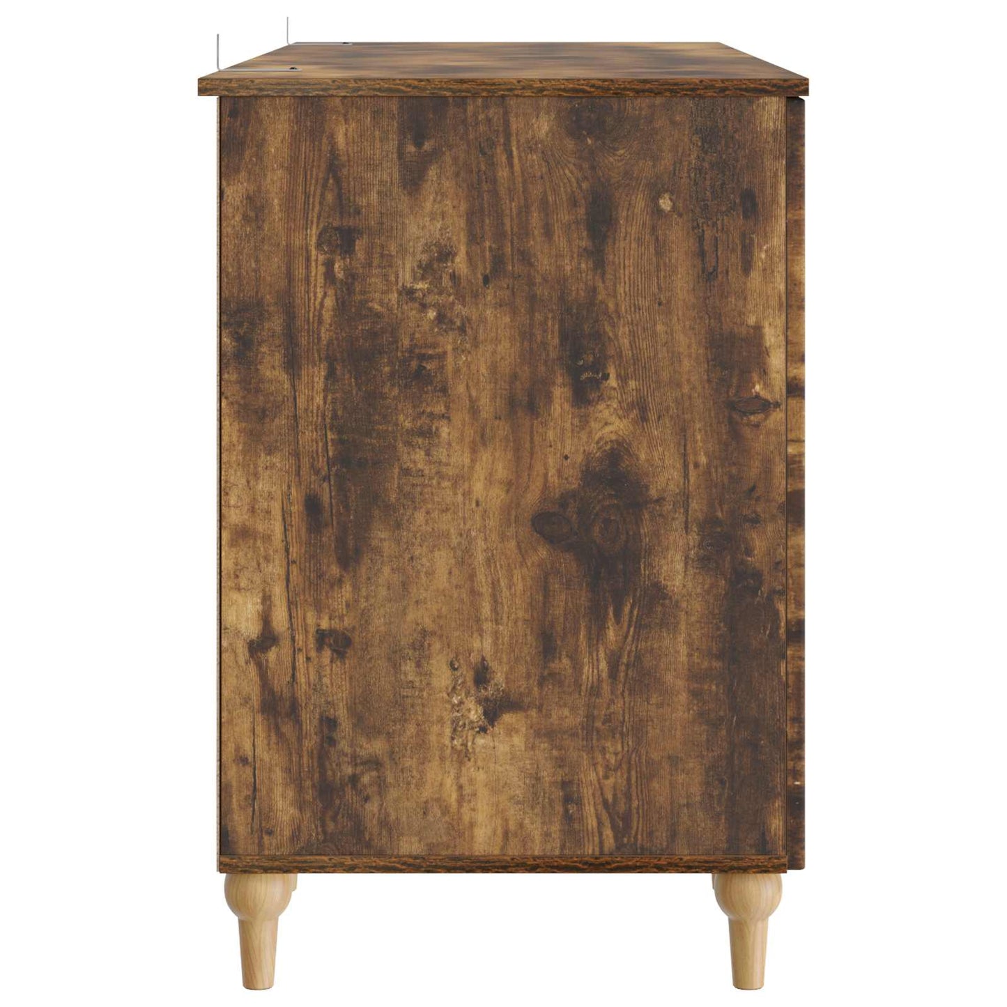 Skrivebord med hylle Røkt Eik 142,5 x 50 x 75 cm Konstruert tre