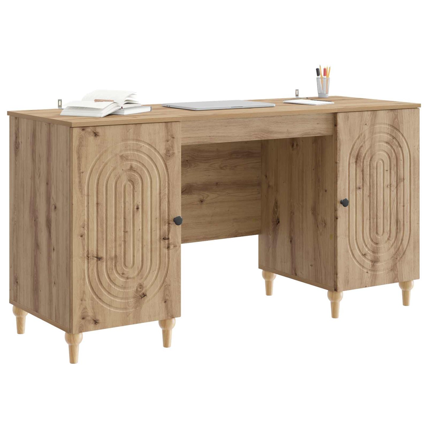 Skrivebord Artisan eik Konstruert tre 142,5 x 50 x 75 cm