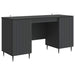 Skrivebord med hylle Svart 142,5 x 50 x 75 cm Konstruert tre