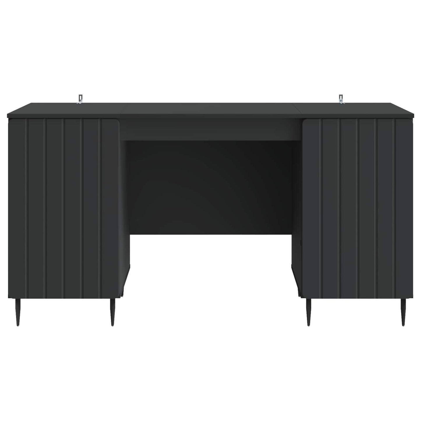 Skrivebord med hylle Svart 142,5 x 50 x 75 cm Konstruert tre