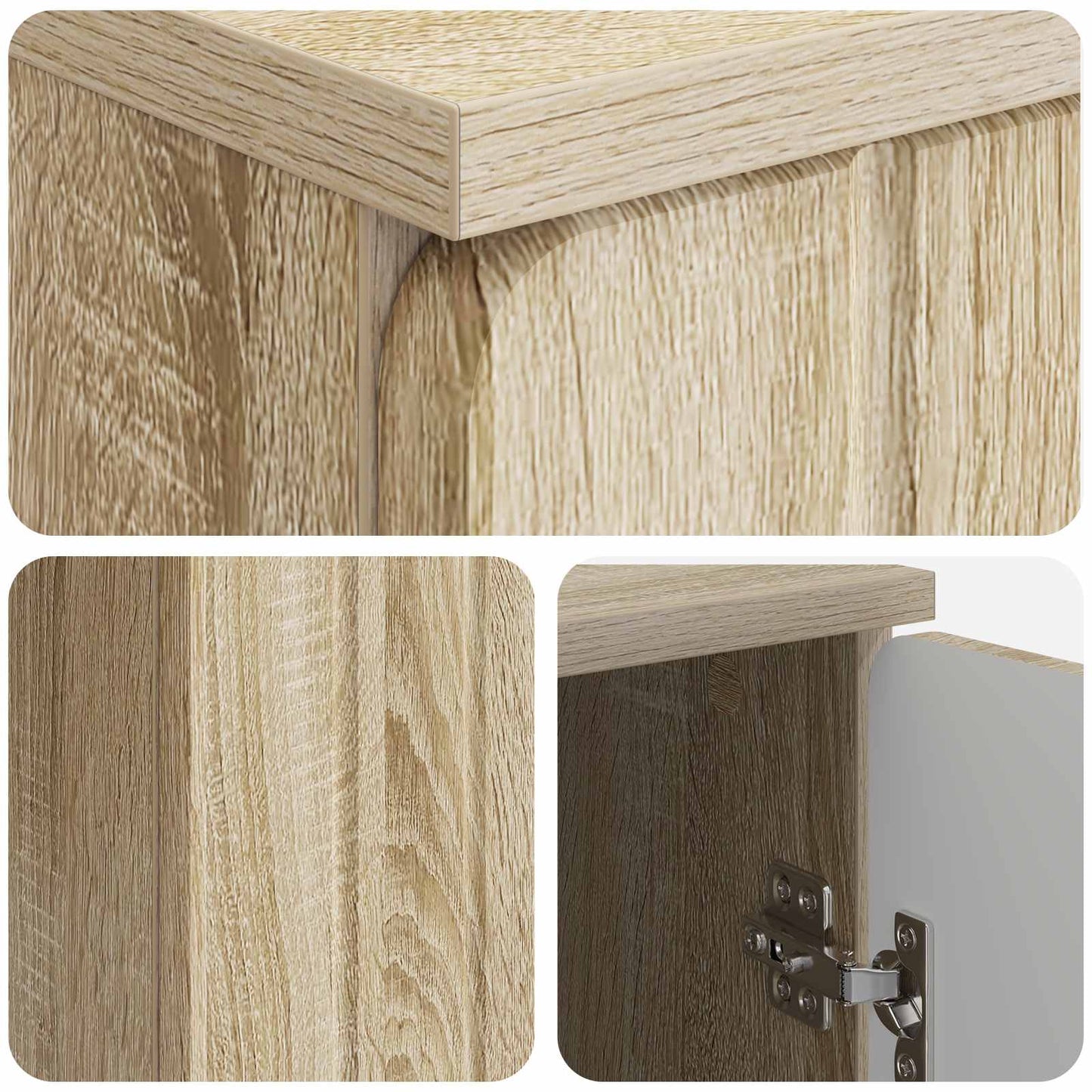 Skrivebord med dør Sonoma eik 142,5 x 50 x 75 cm Konstruert tre