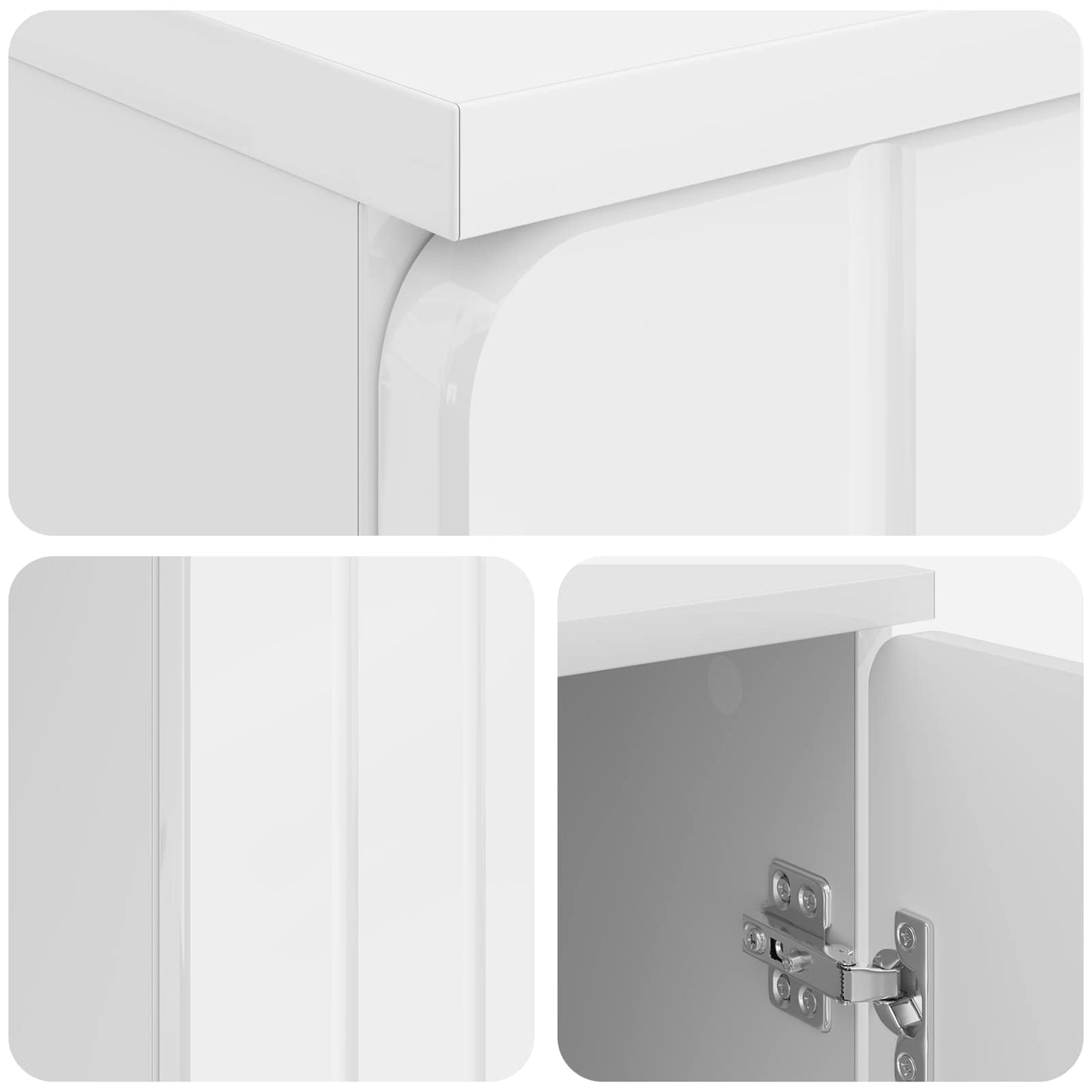 Skrivebord Høgglans hvit 142,5 x 50 x 75 cm Konstruert tre