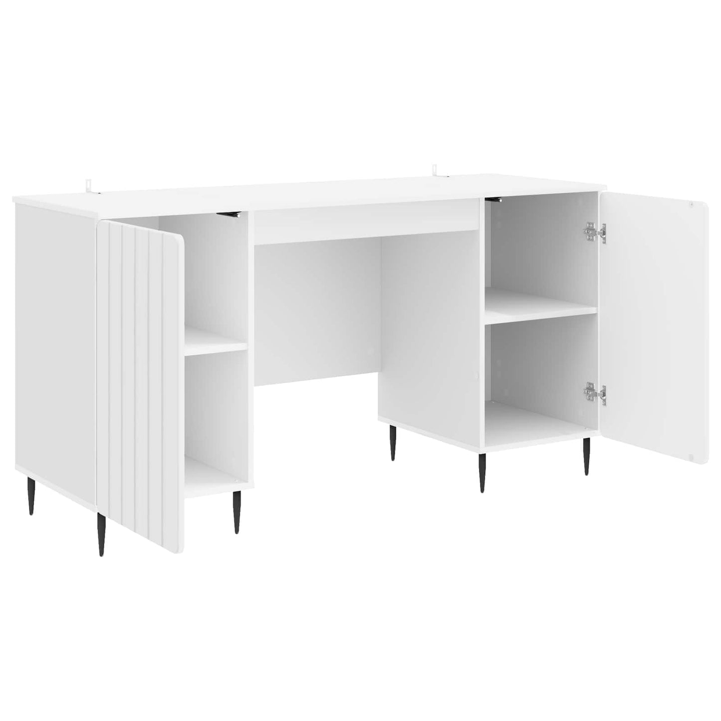 Skrivebord Høgglans hvit 142,5 x 50 x 75 cm Konstruert tre