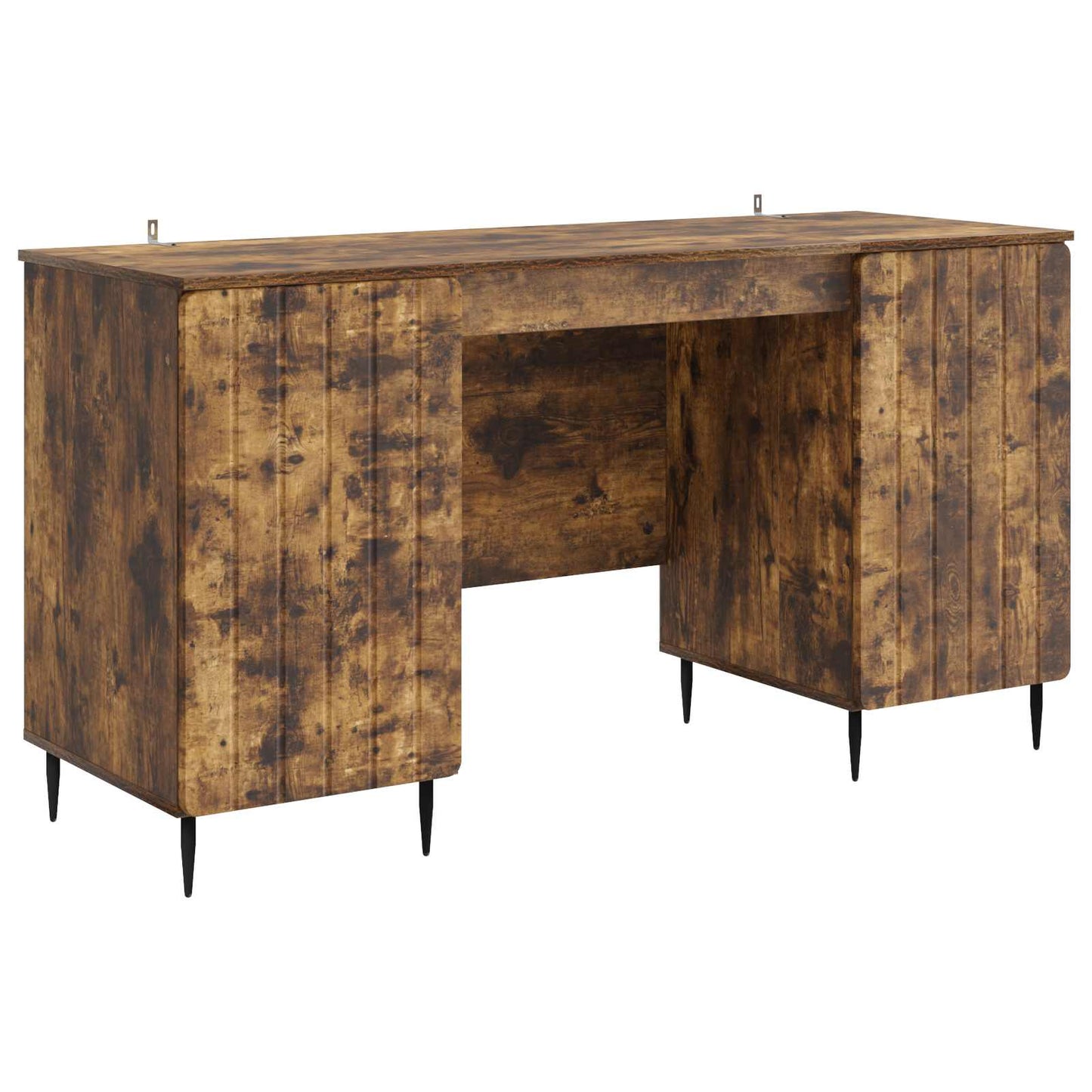 Skrivebord med hylle Røkt Eik 142,5 x 50 x 75 cm Konstruert tre