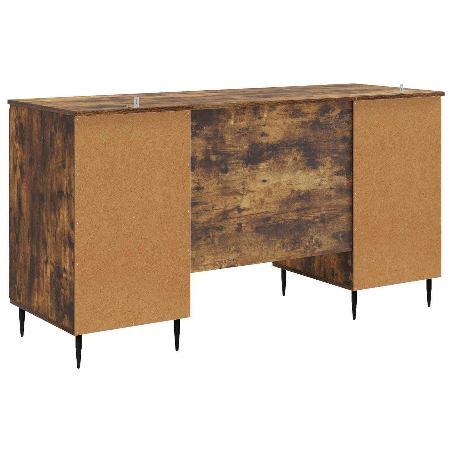 Skrivebord med hylle Røkt Eik 142,5 x 50 x 75 cm Konstruert tre