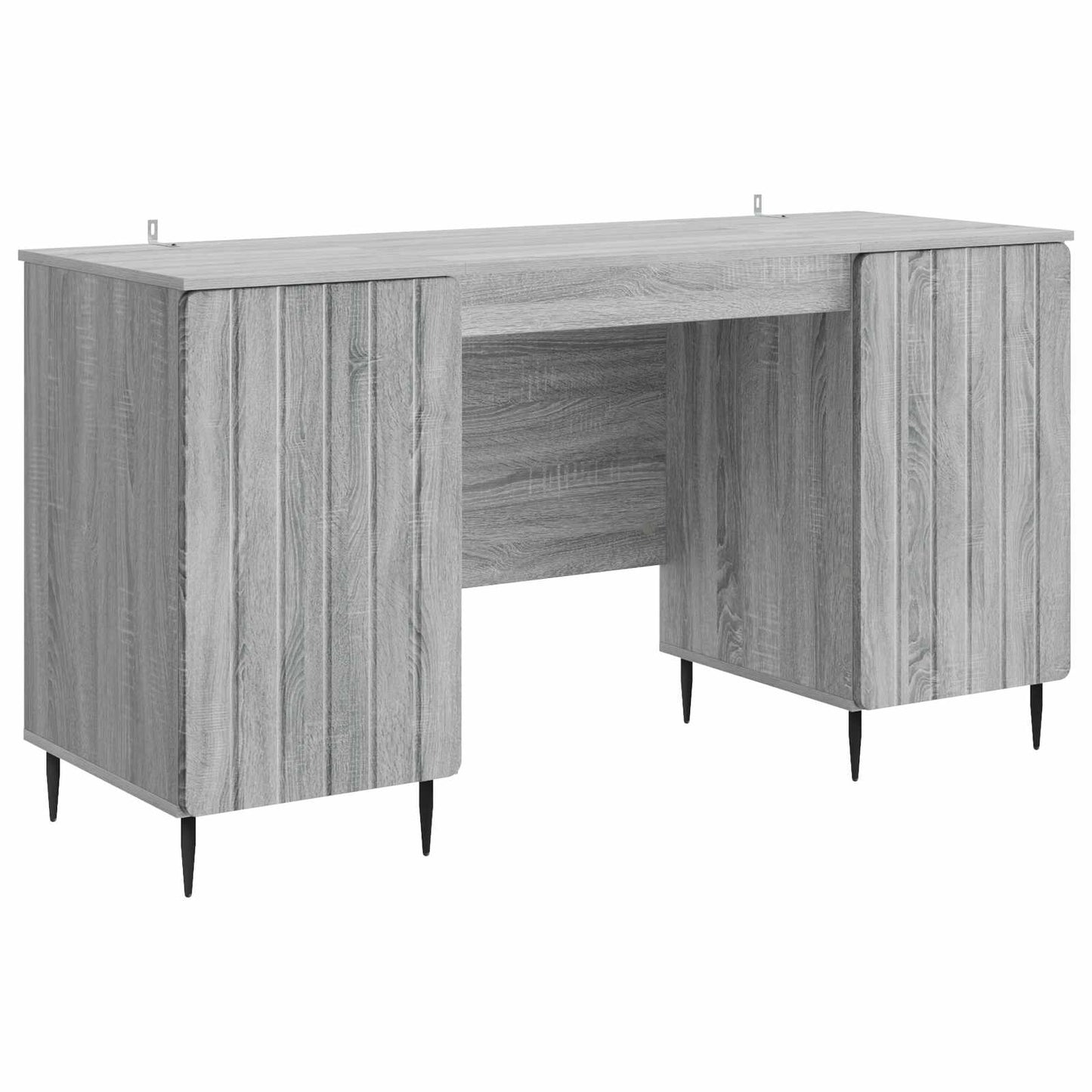 Skrivebord med dør Grå sonoma 142,5 x 50 x 75 cm Konstruert tre